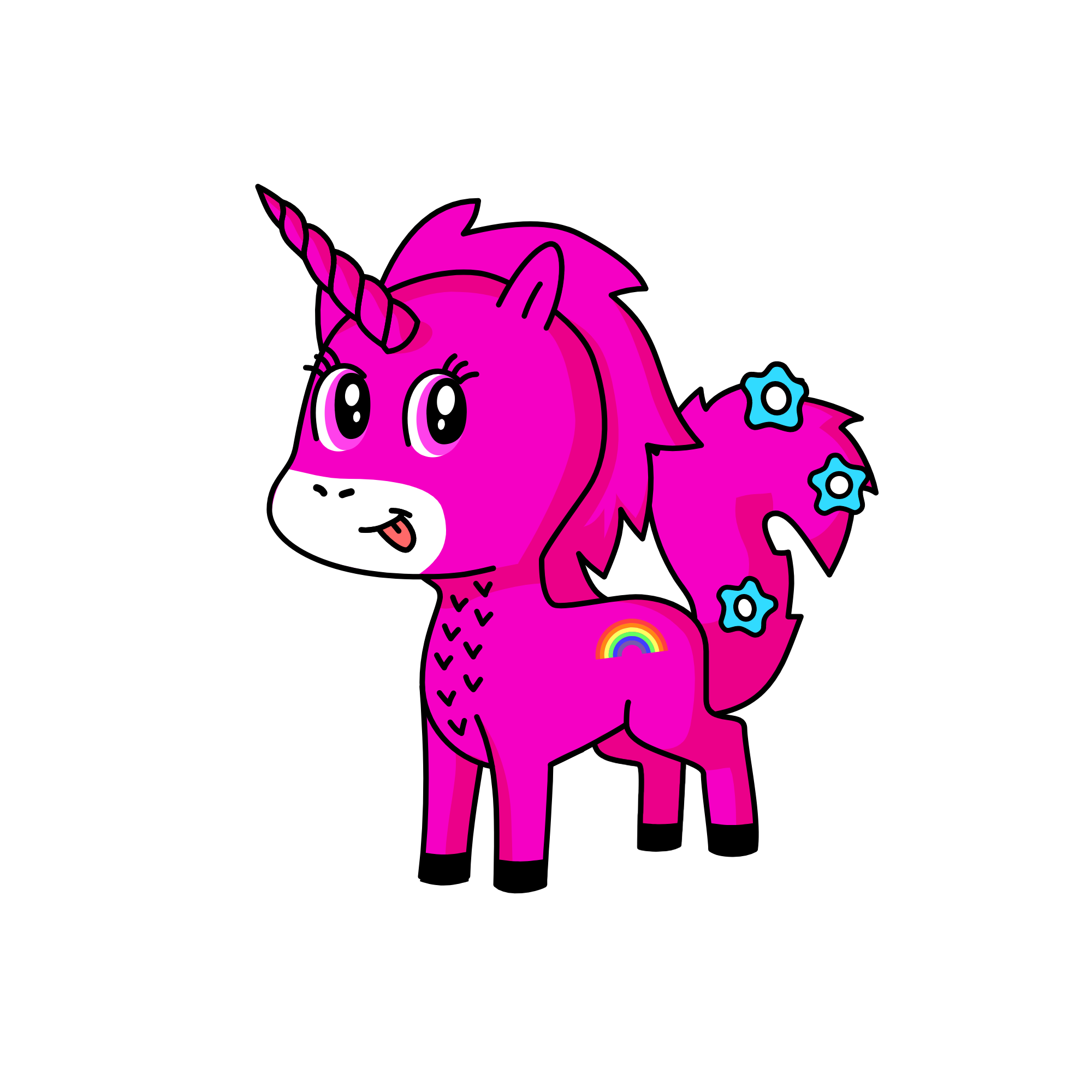 night night girl in the dark unicorn, the unicorn