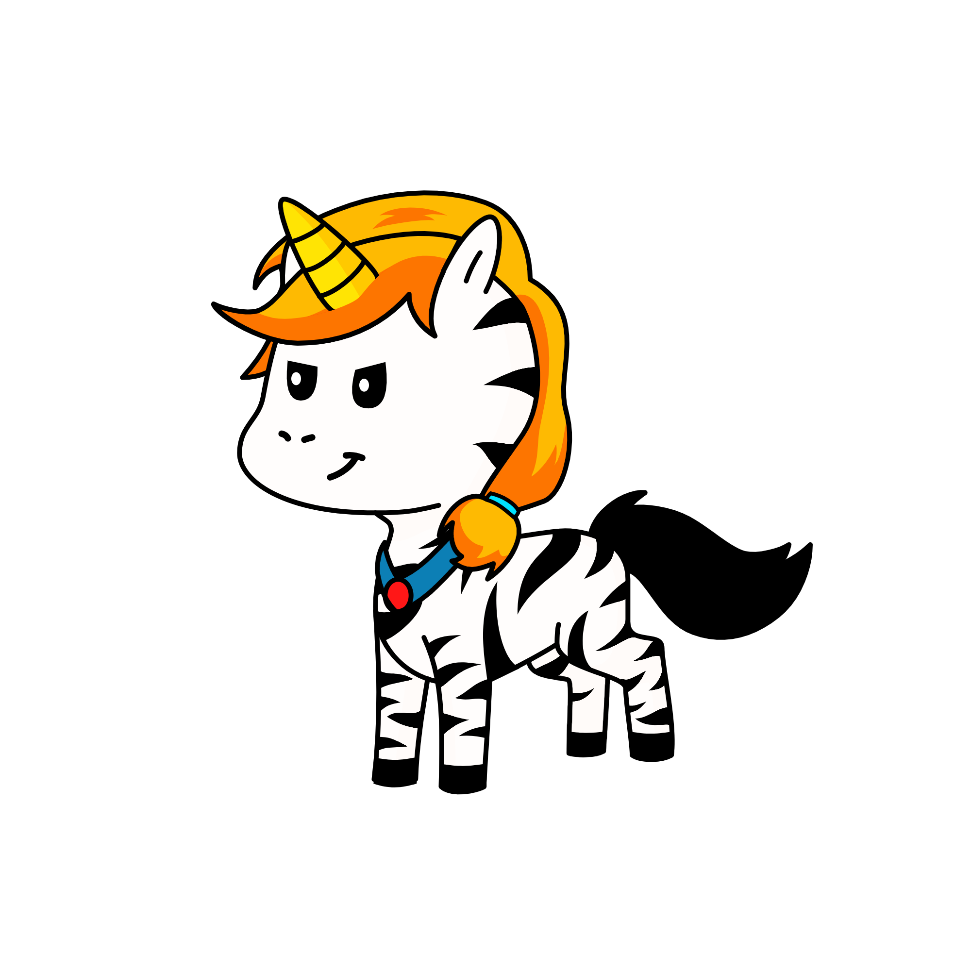 zebra, the unicorn