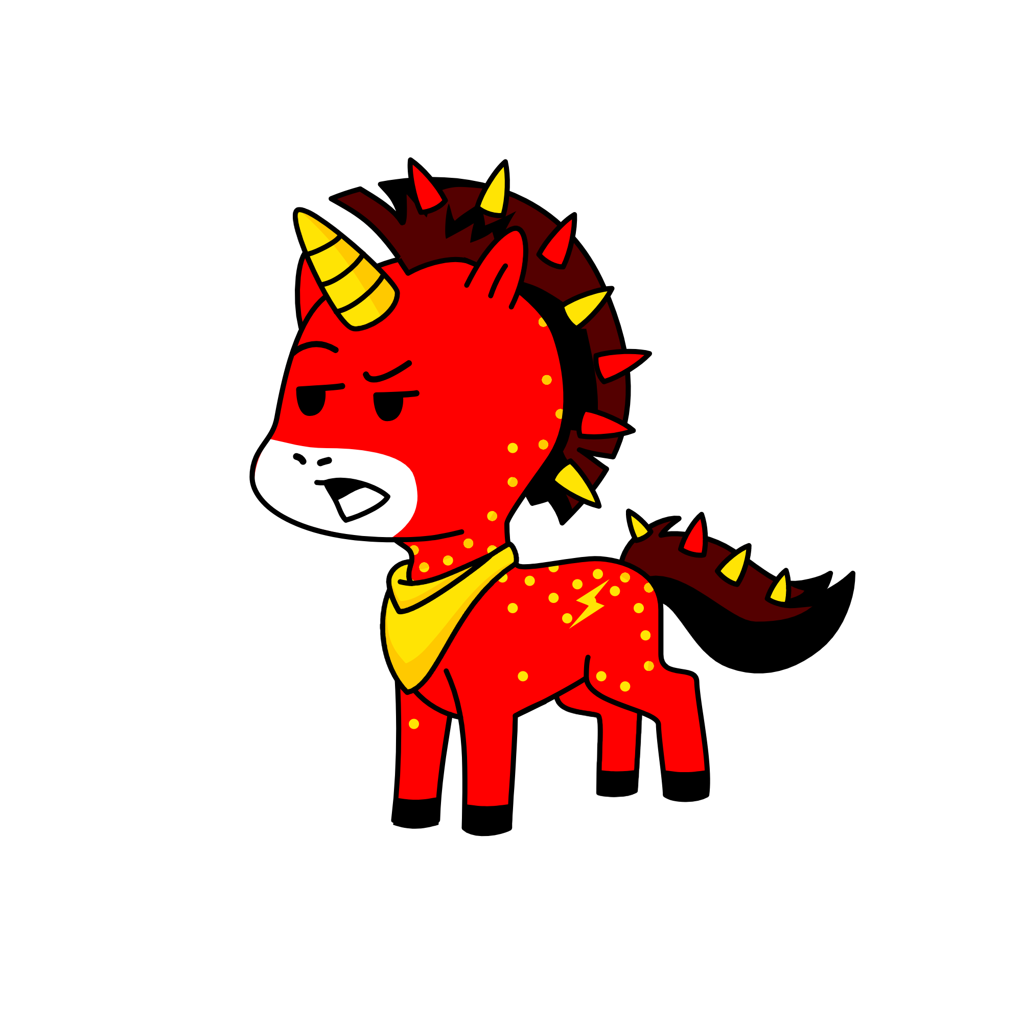 Fire Face, the unicorn
