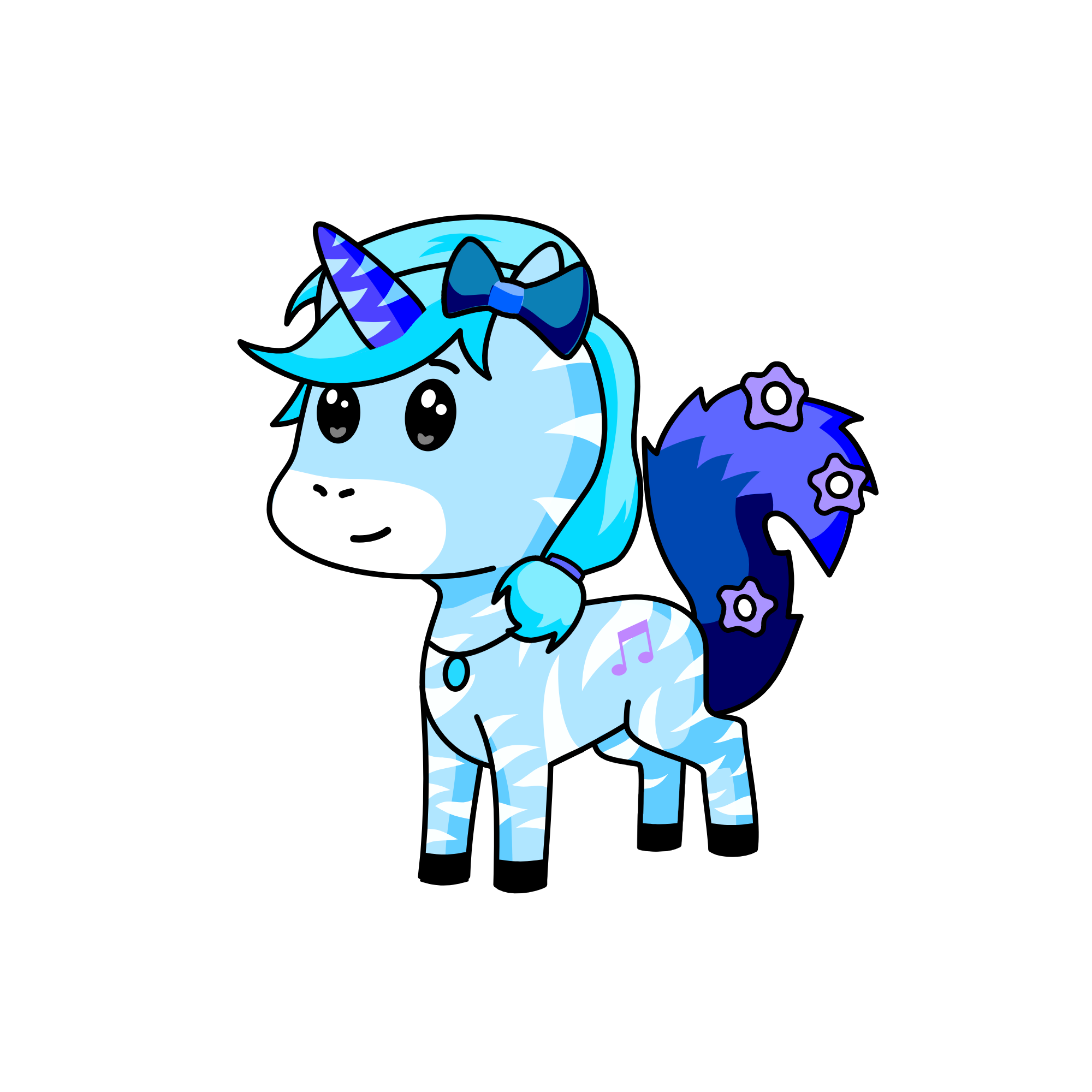 Shiloh, bluey , the unicorn