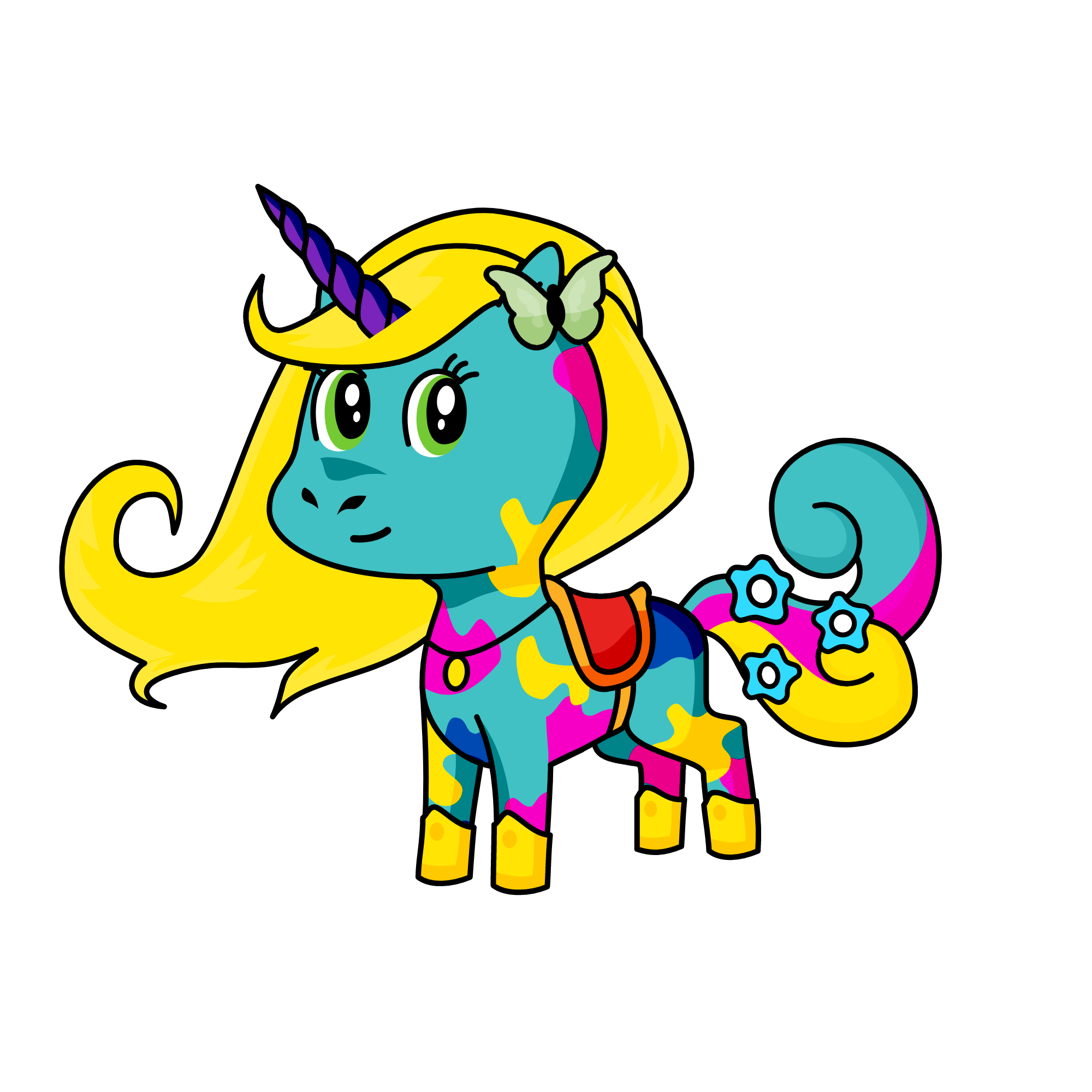 Rainbow, the unicorn