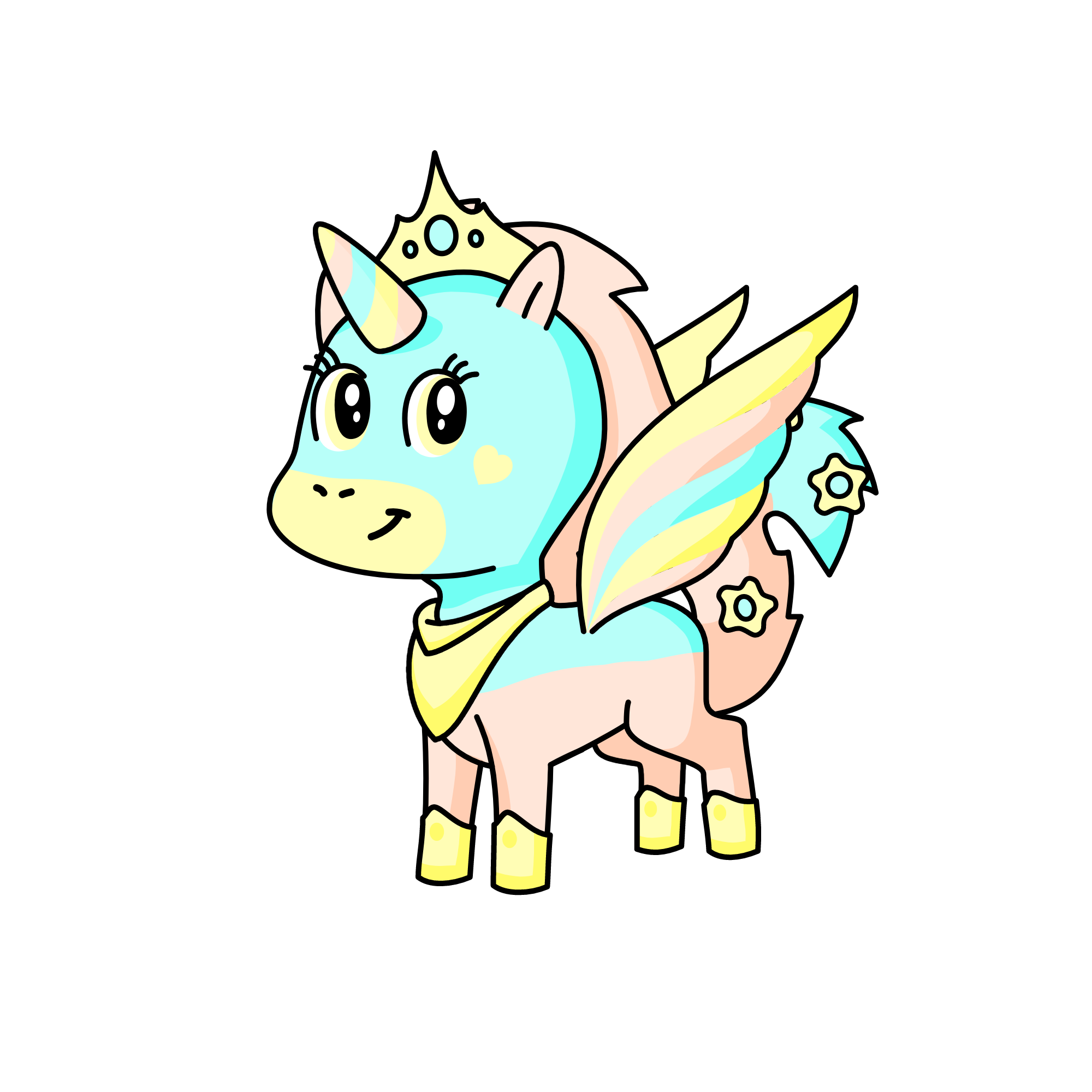 pastel queen, the unicorn