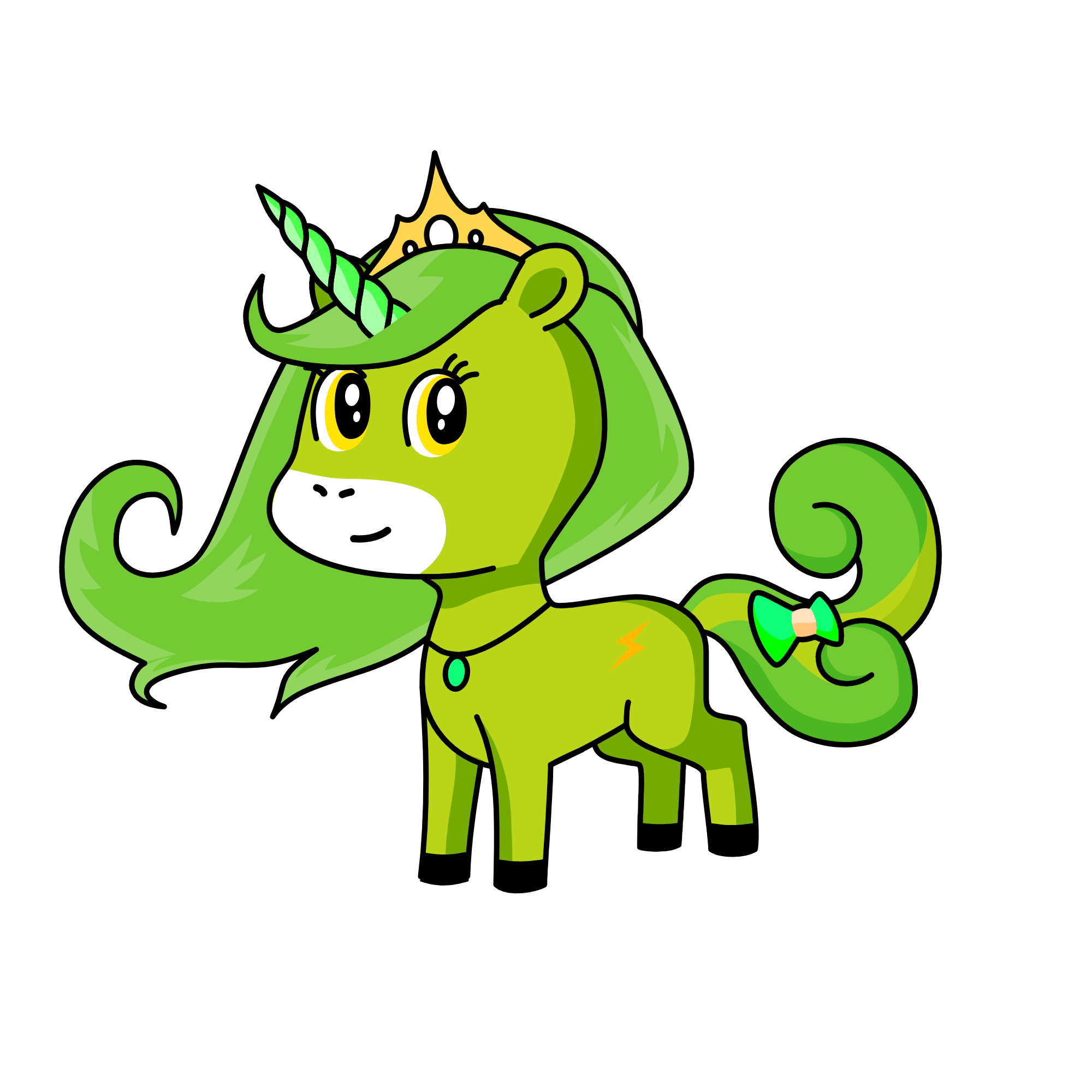 Lime, the unicorn