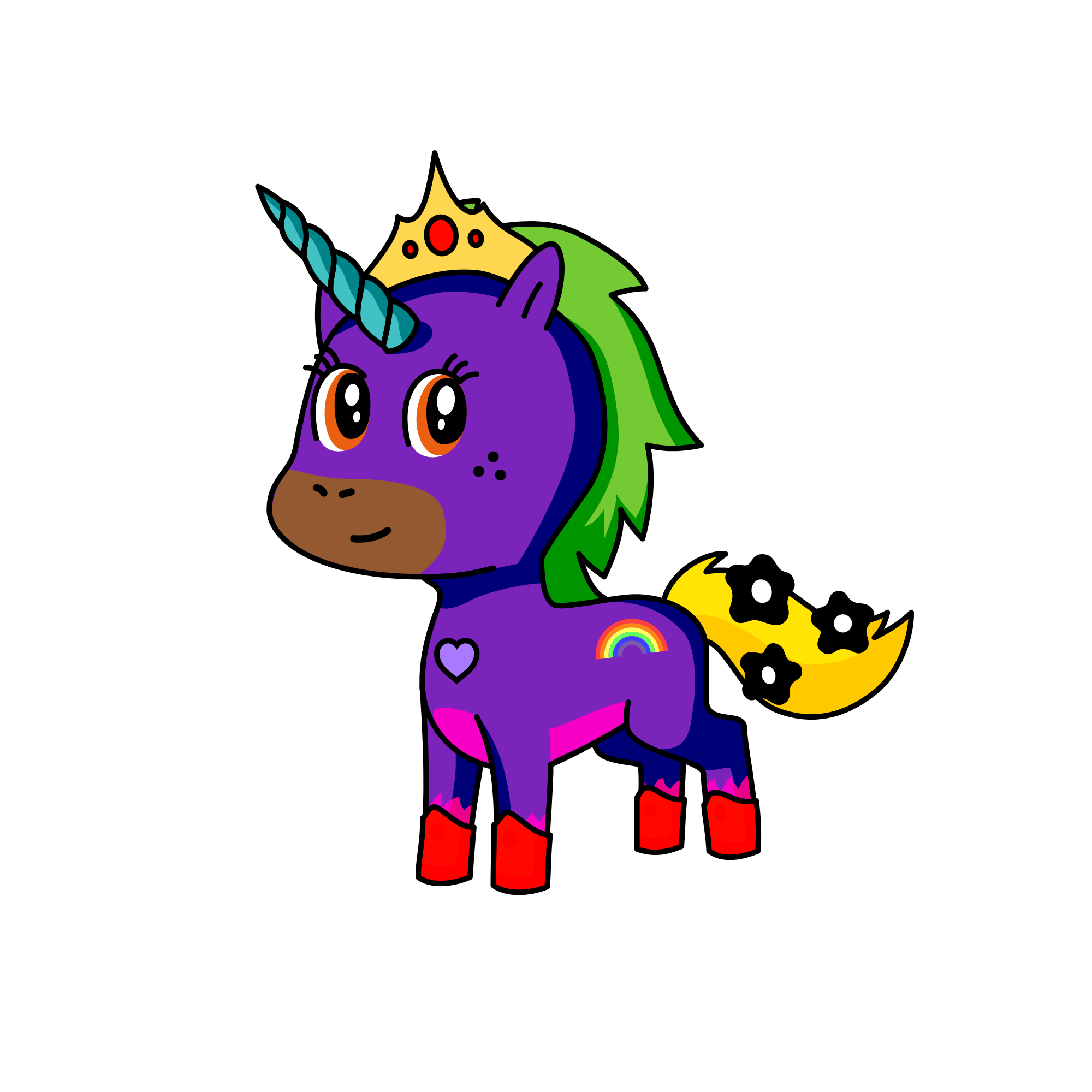Rainbow, the unicorn