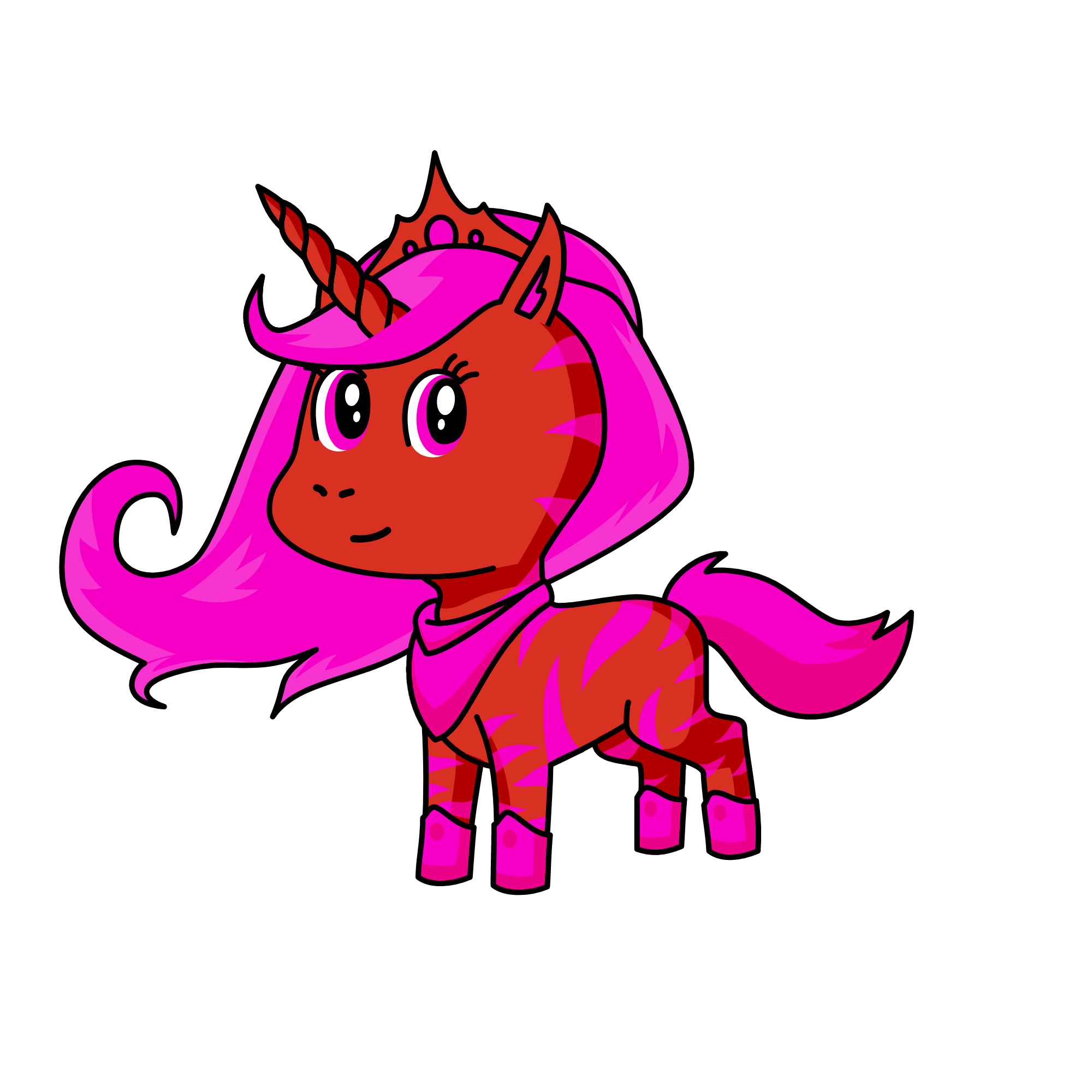 the Queen of Valentines, the unicorn