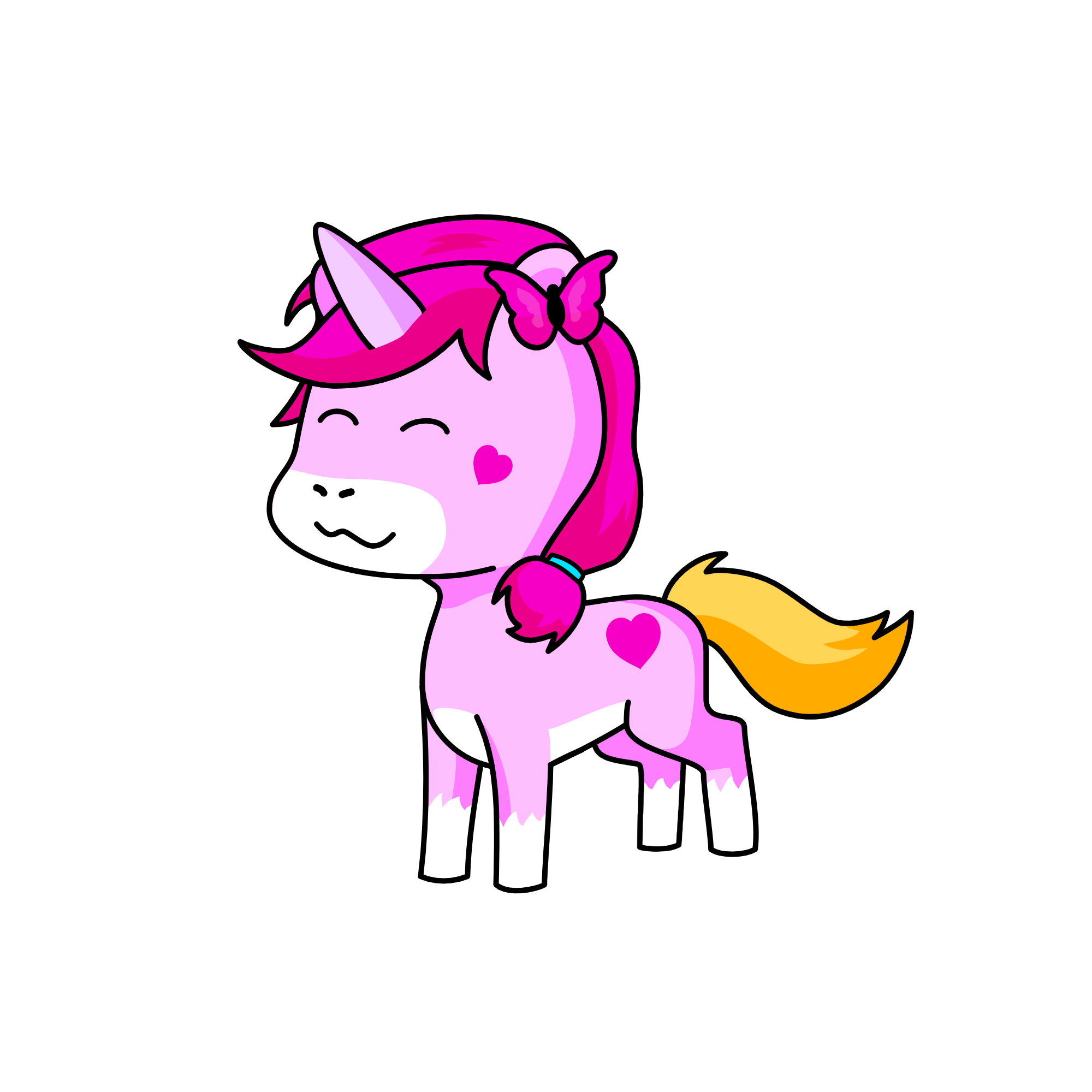 Pink, the unicorn