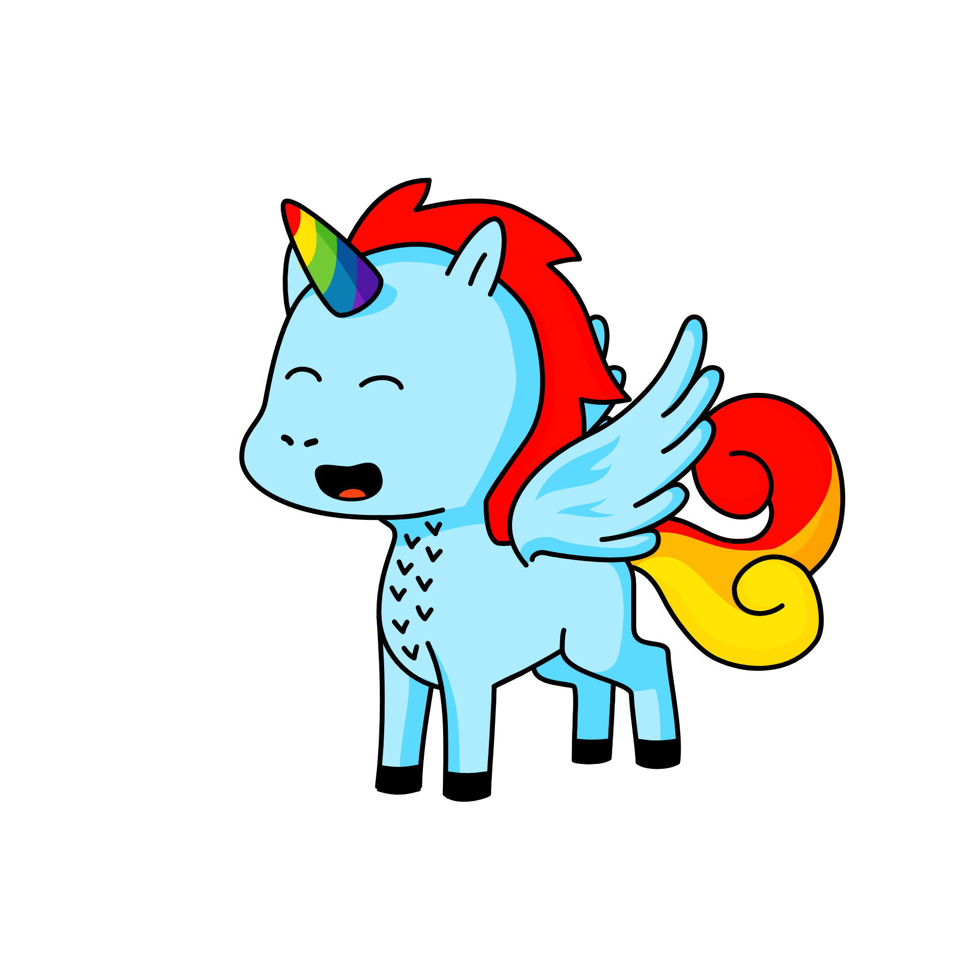 Rainbow Dash, the unicorn
