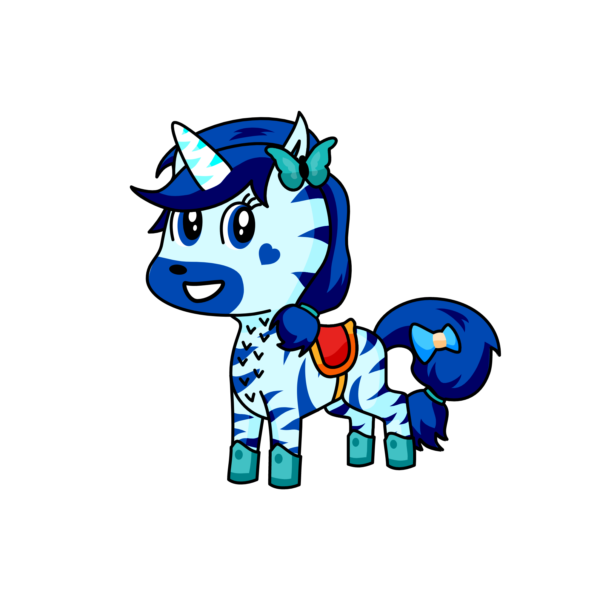 Blue, the unicorn