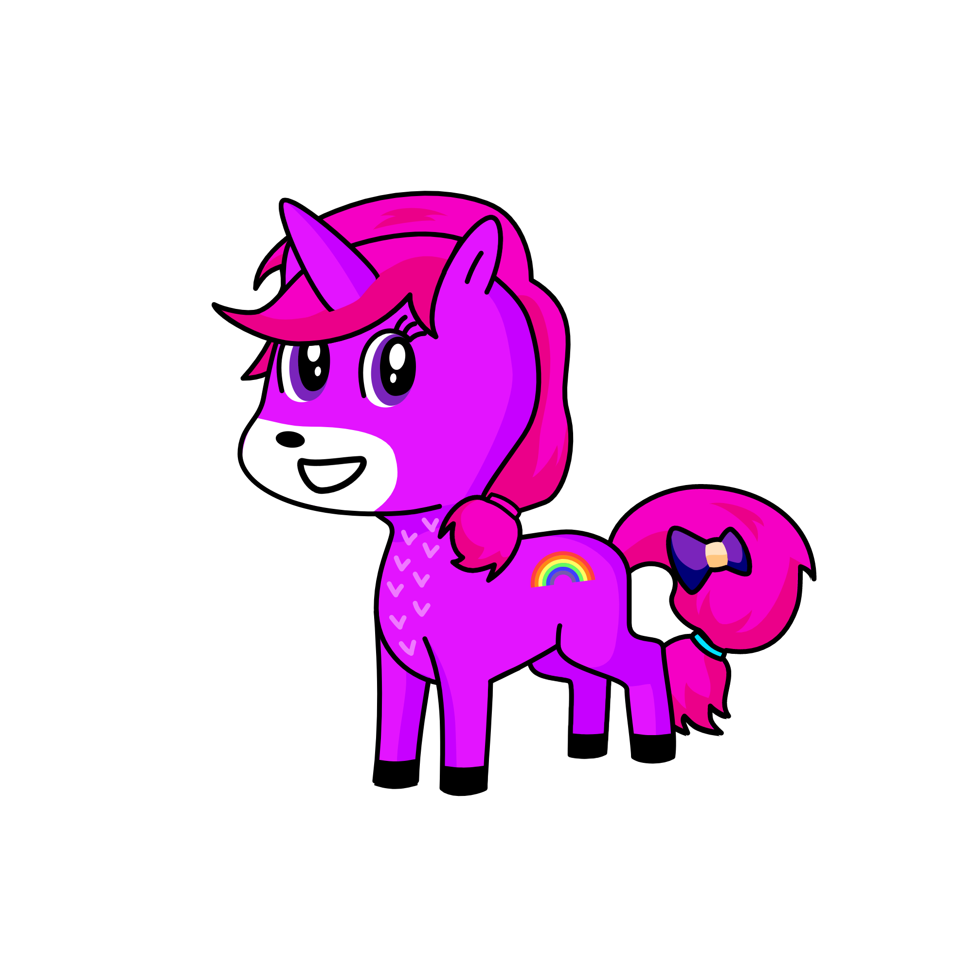 Purply, the unicorn