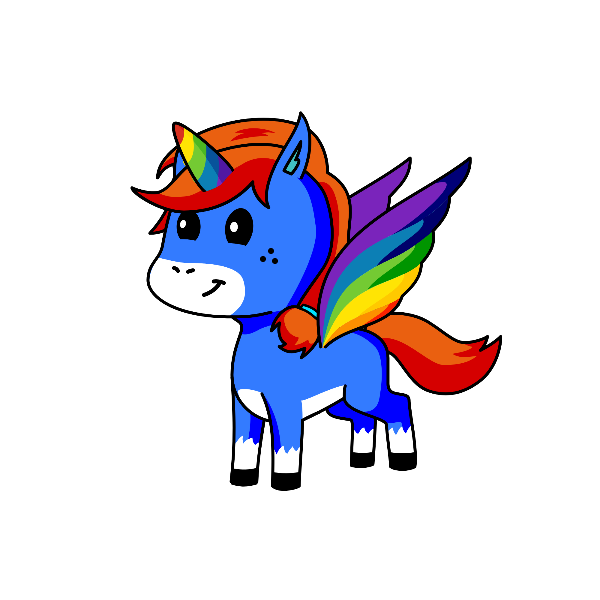 rainbow dash, the unicorn