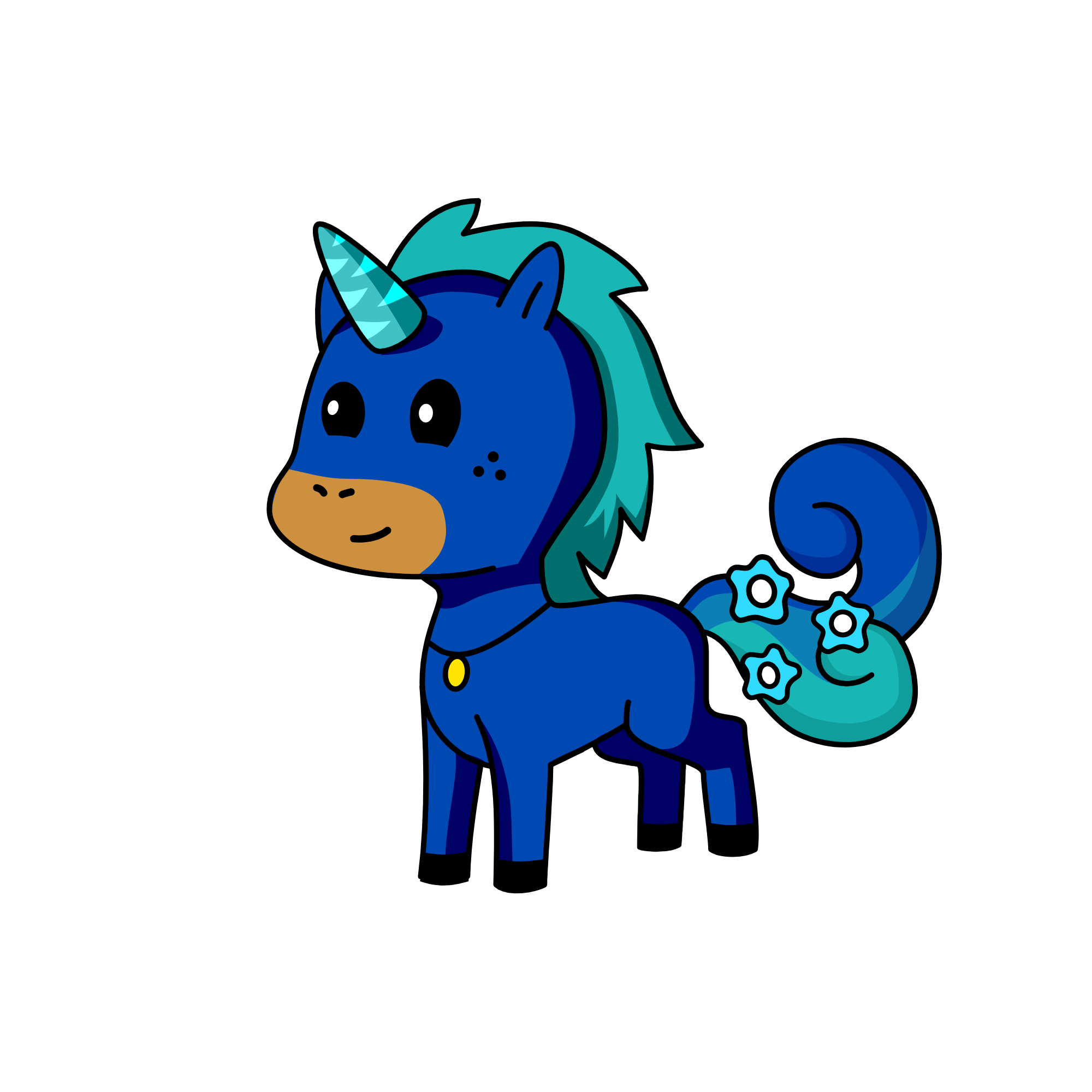 blueberry swirl, the unicorn