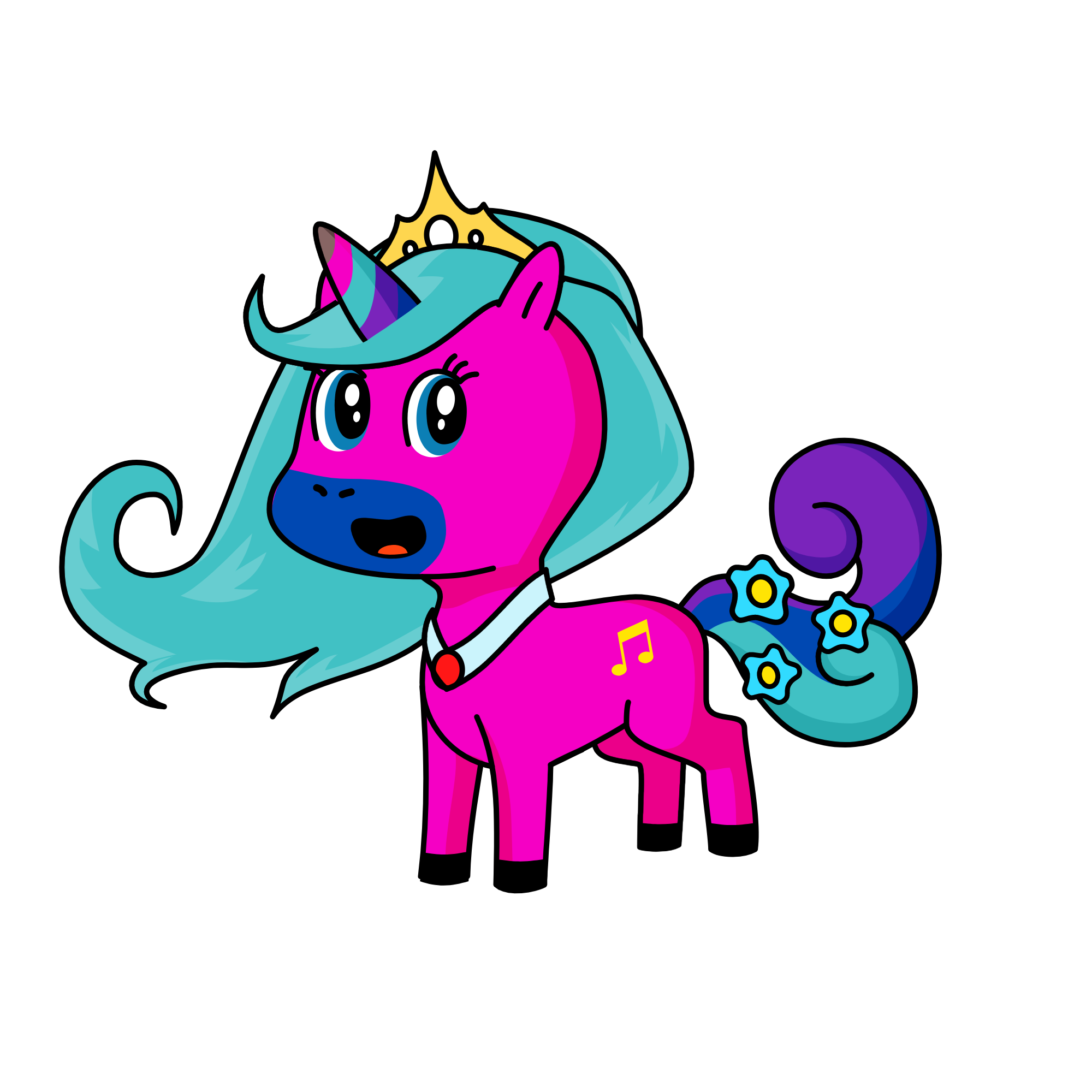 o w o, the unicorn
