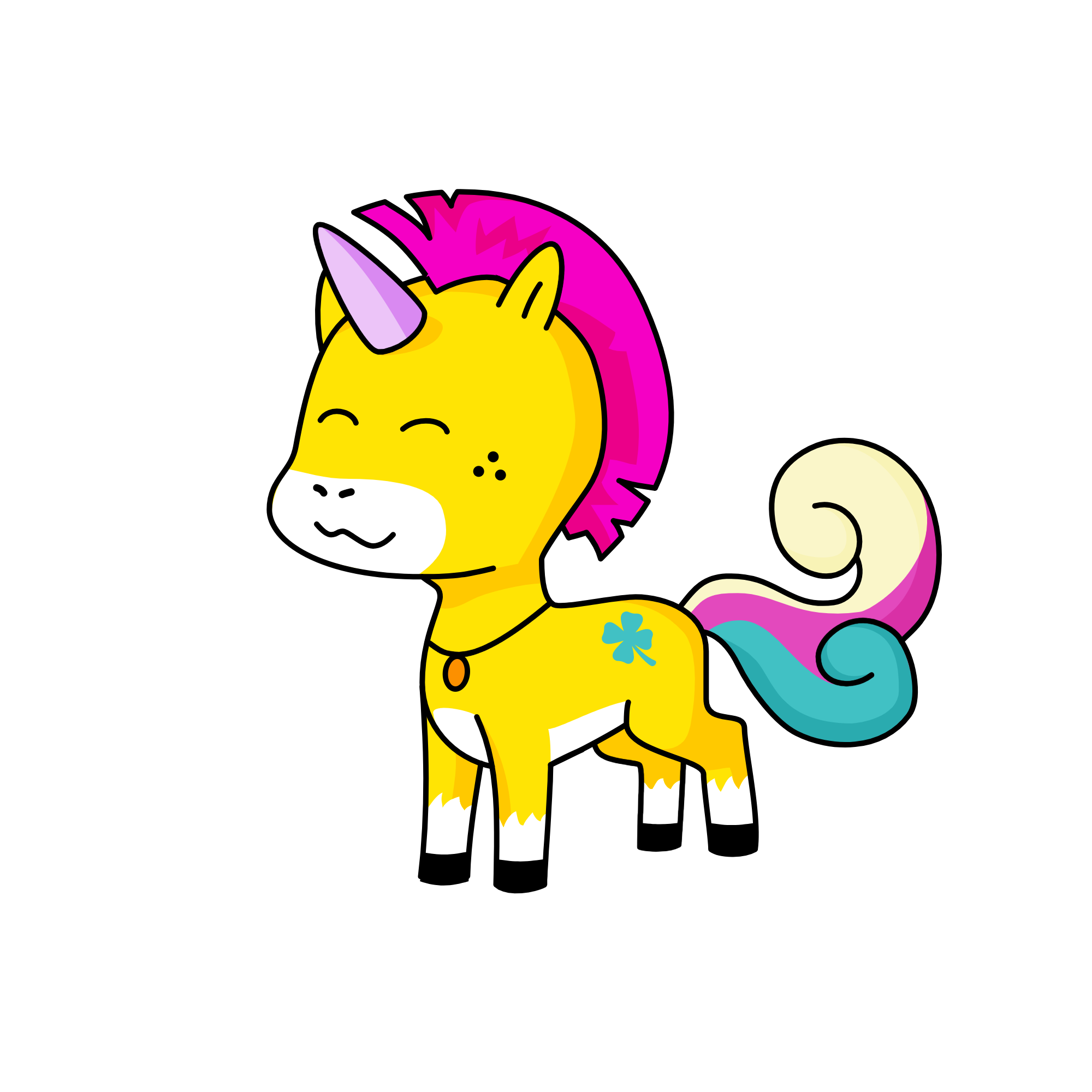 orange, the unicorn