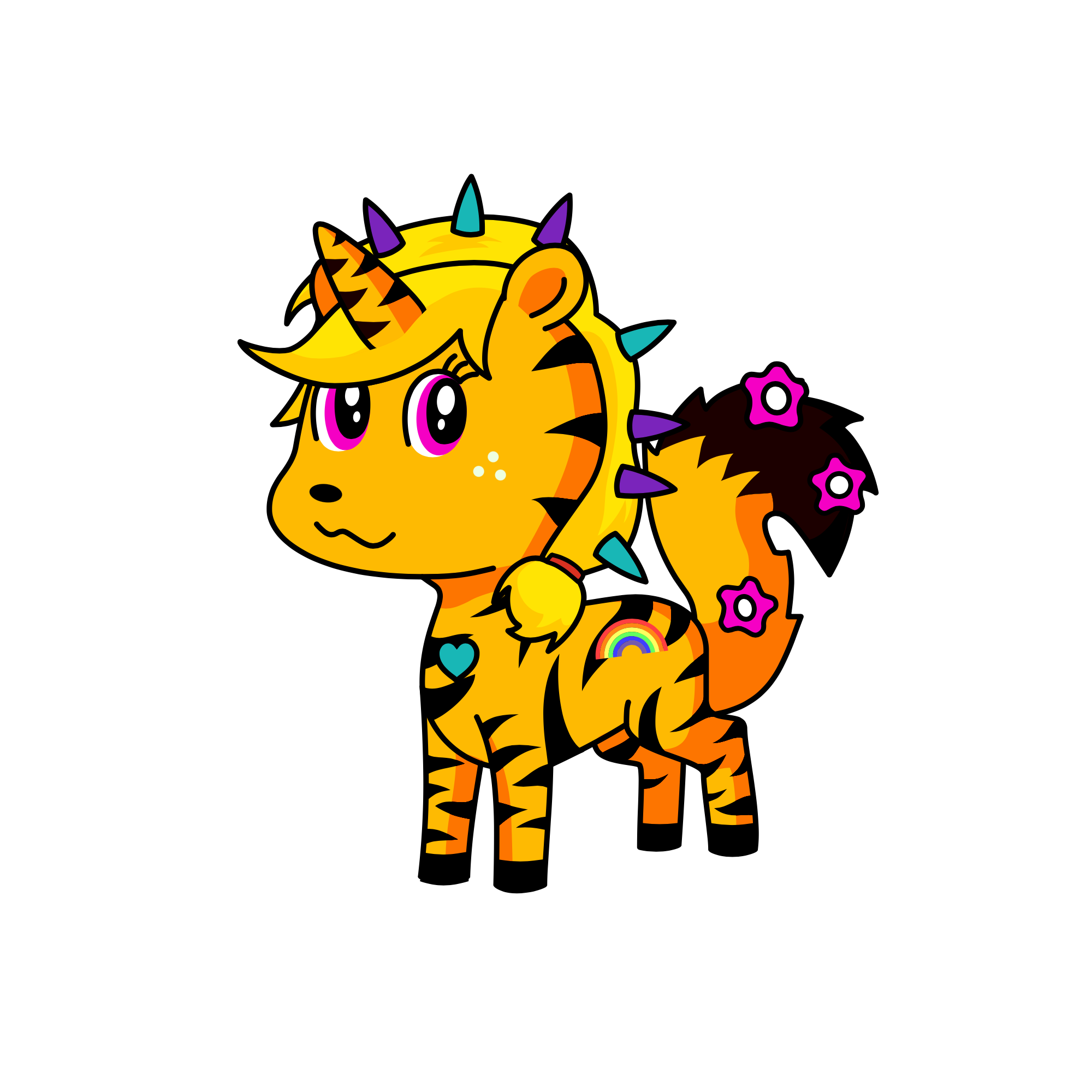 tiger, the unicorn