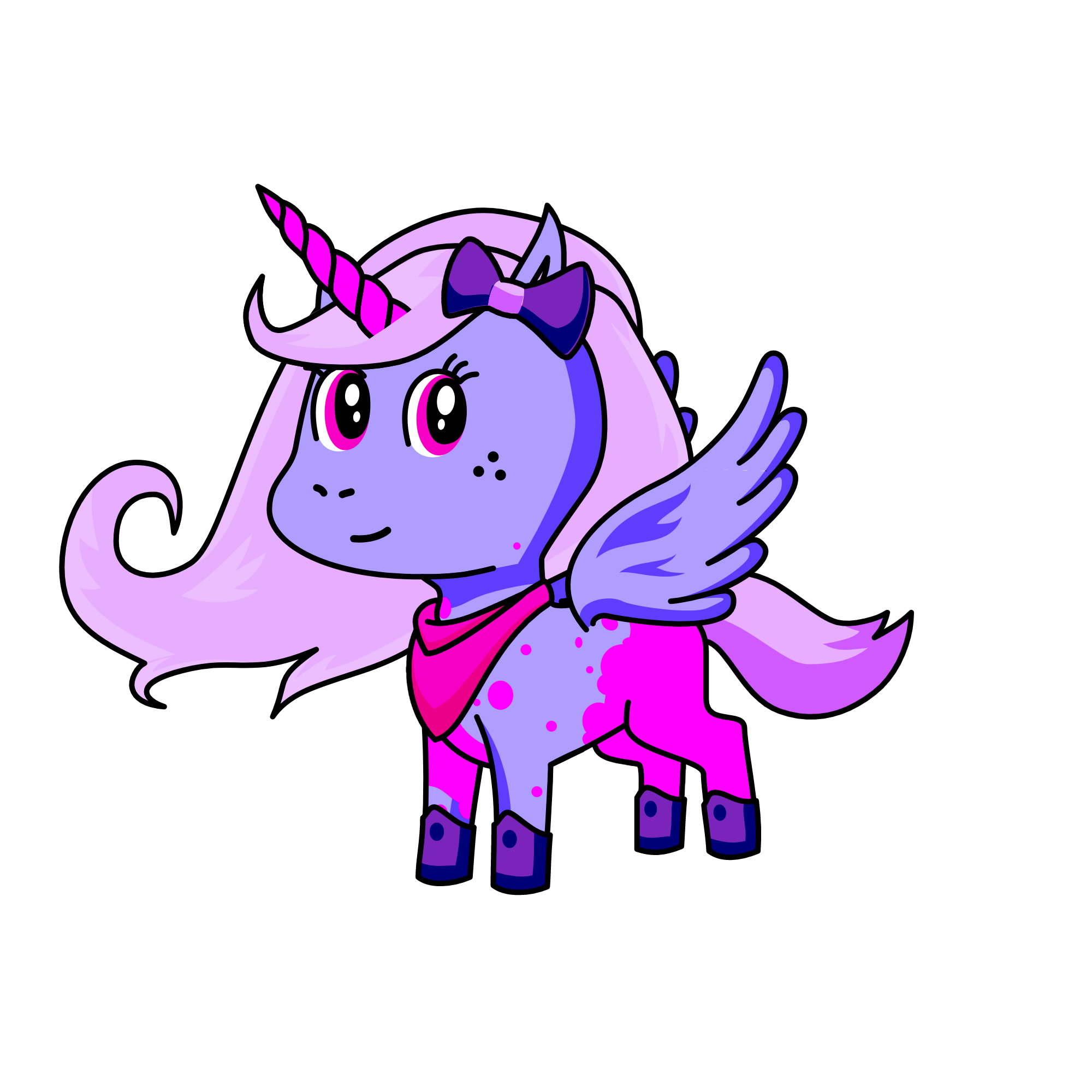 Violet, the unicorn