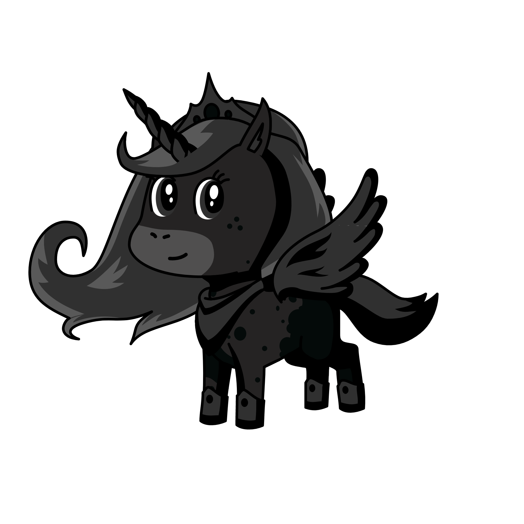 Grey Girl, the unicorn
