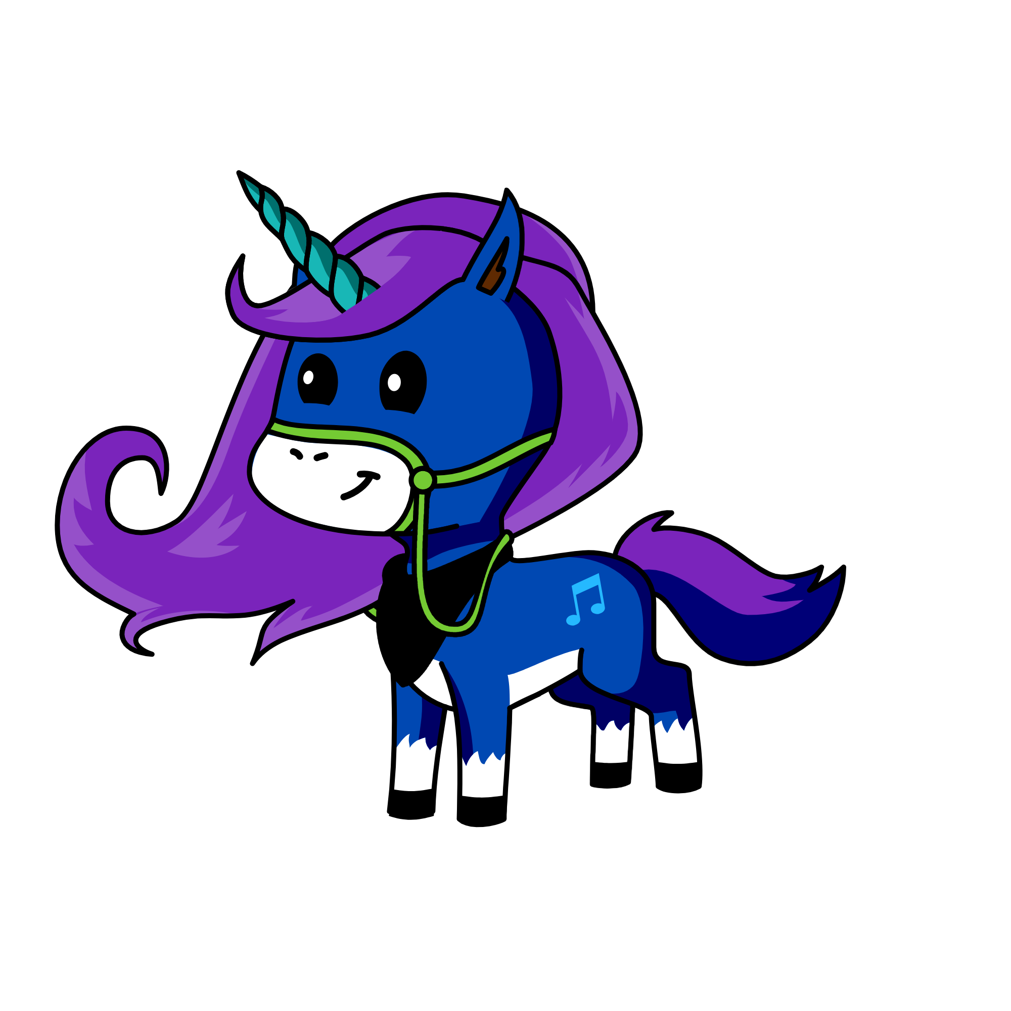 Purple random, the unicorn
