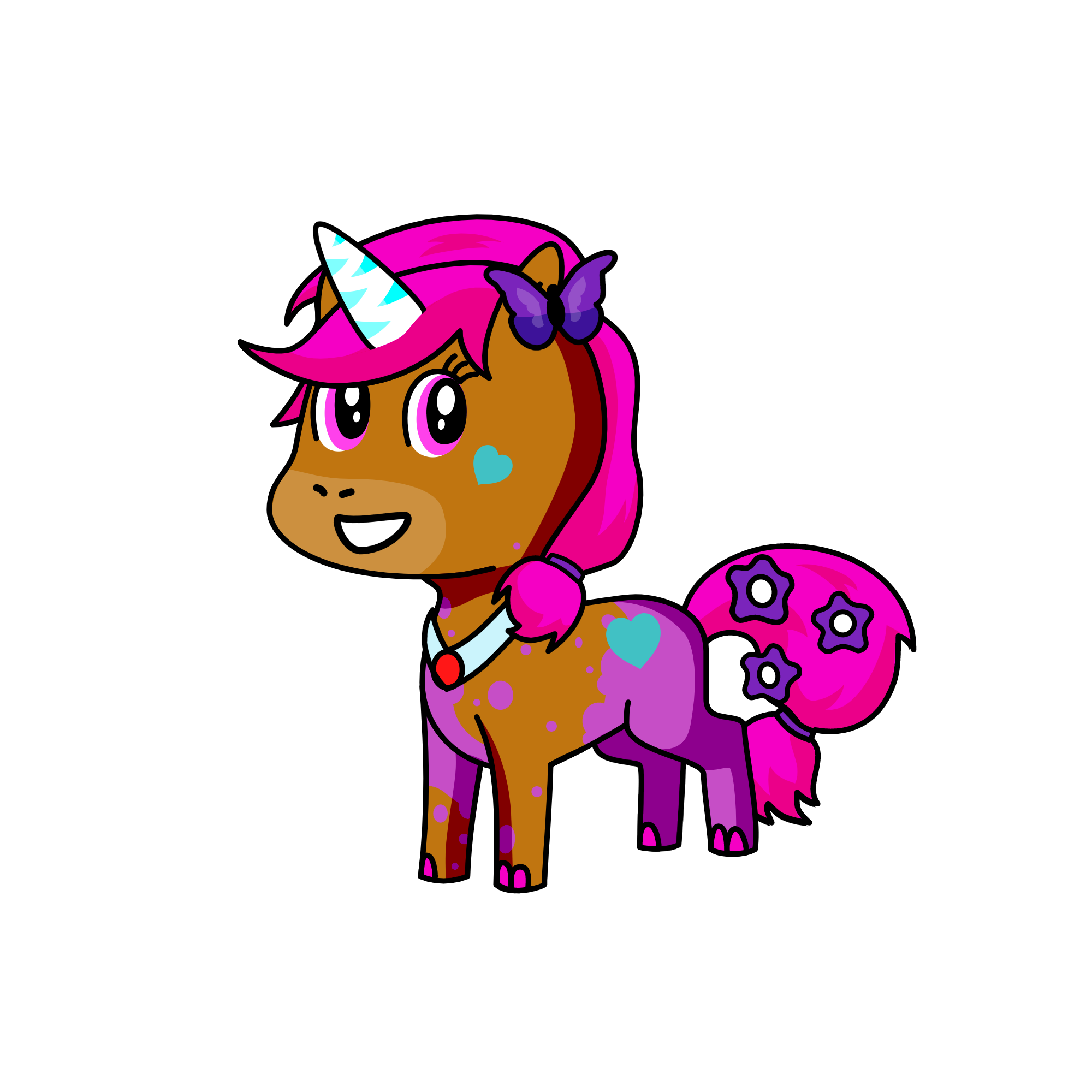 she's a snow pony, the unicorn