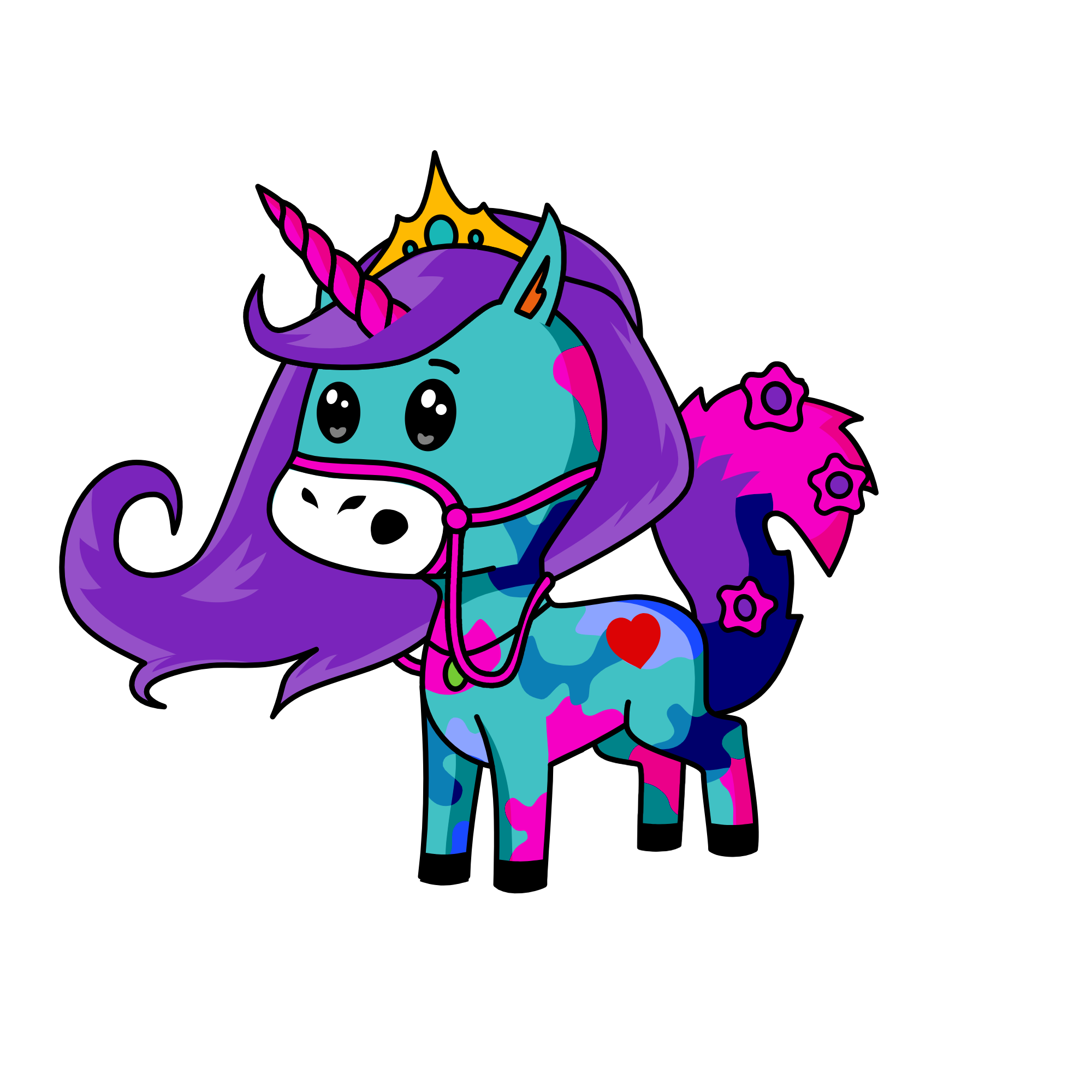 she's suprised, the unicorn