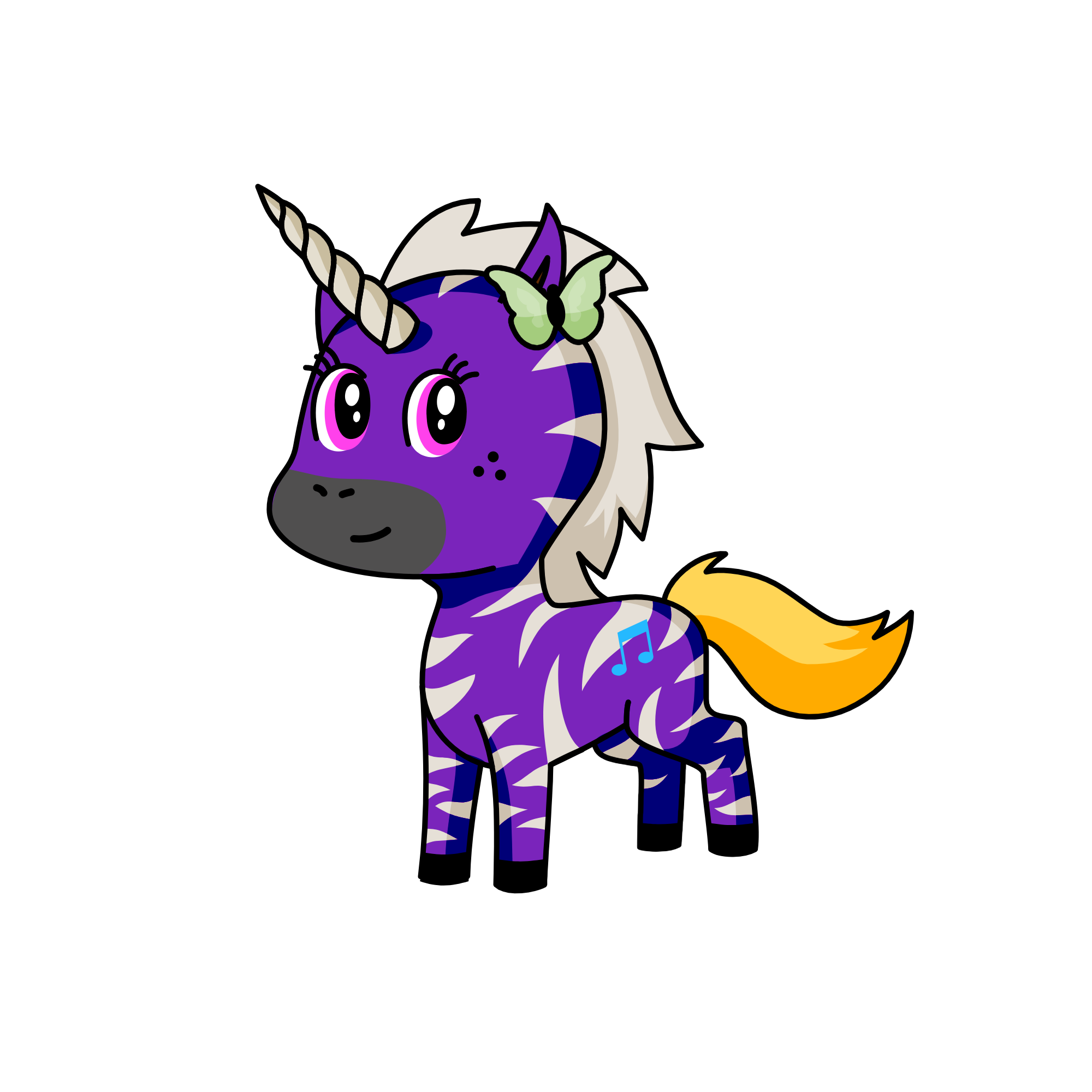Copito de nieve, the unicorn