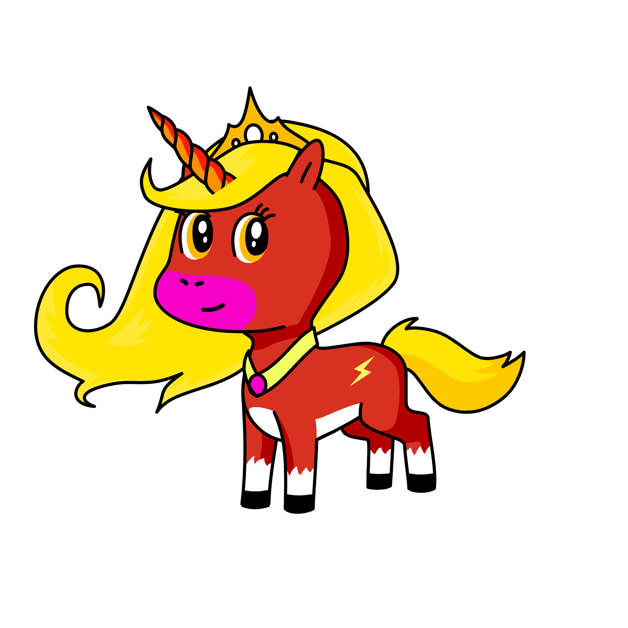 Queen Fire, the unicorn