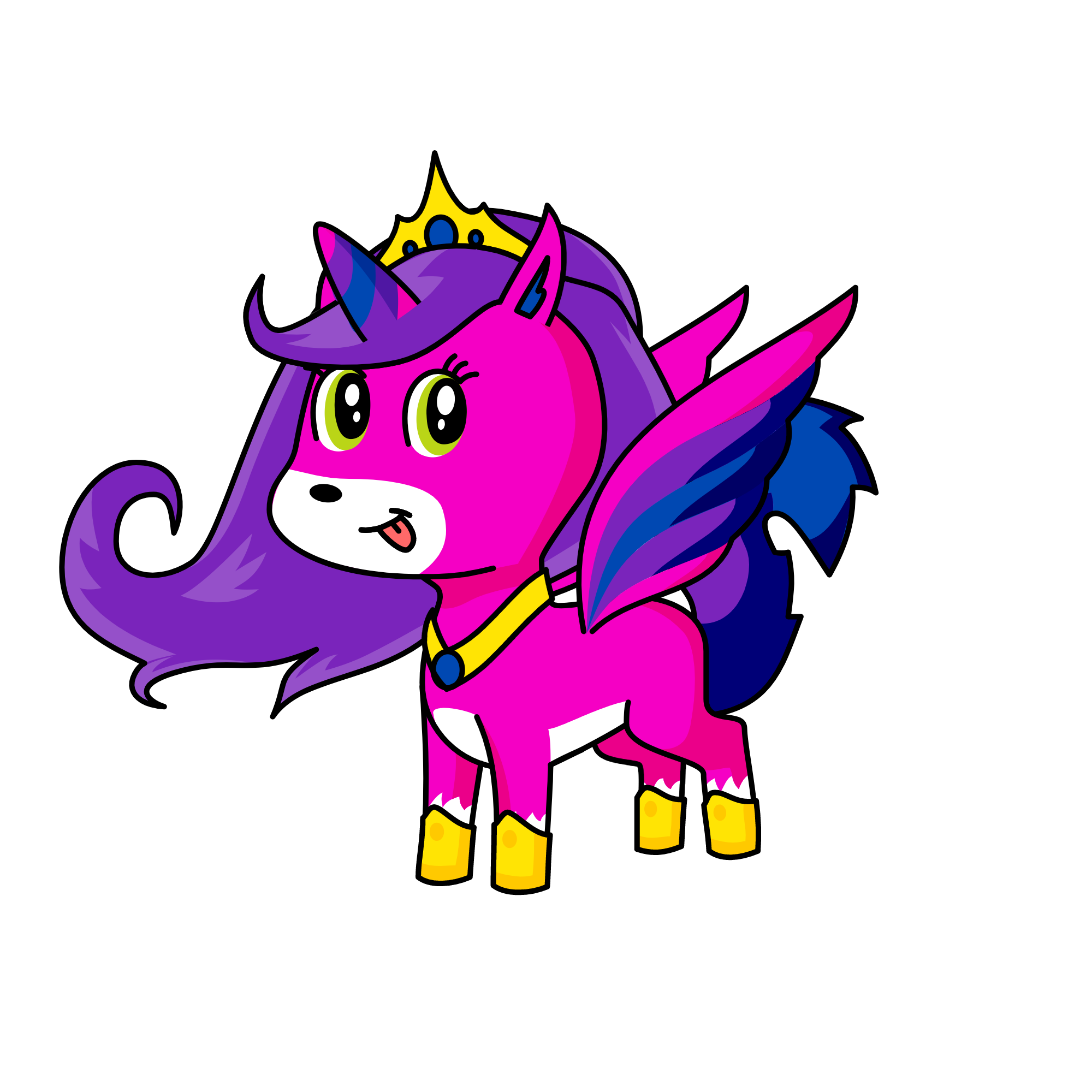 princess alanna. princess of the bisexual flag, the unicorn