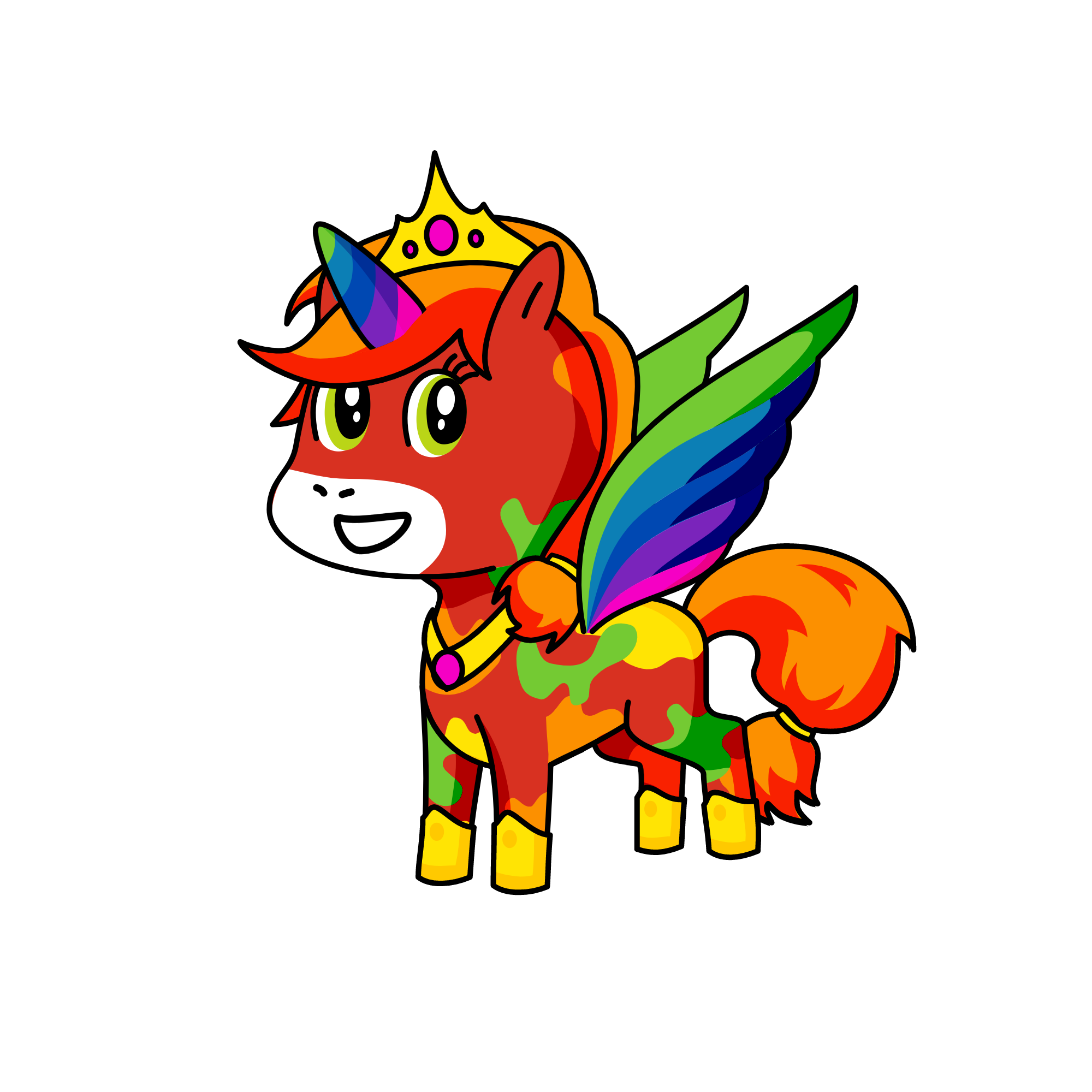 princess alex. princess of the gay flag , the unicorn