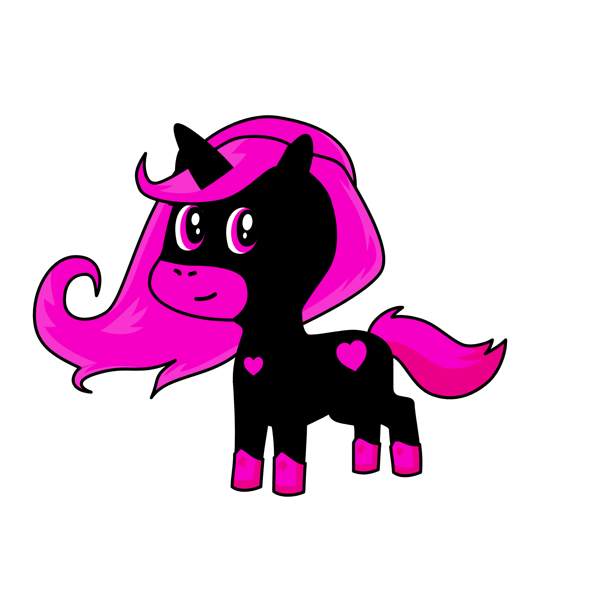 pink , the unicorn