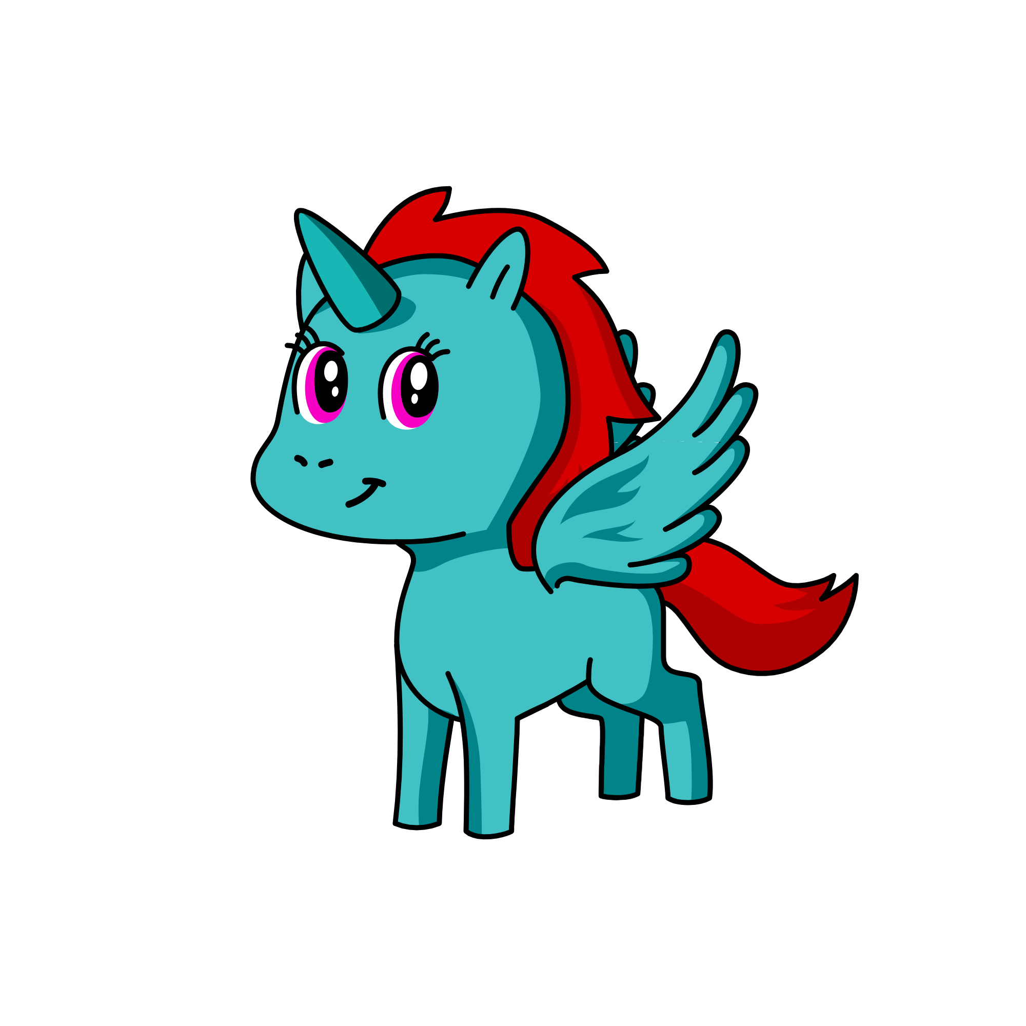 rainbow dash, the unicorn