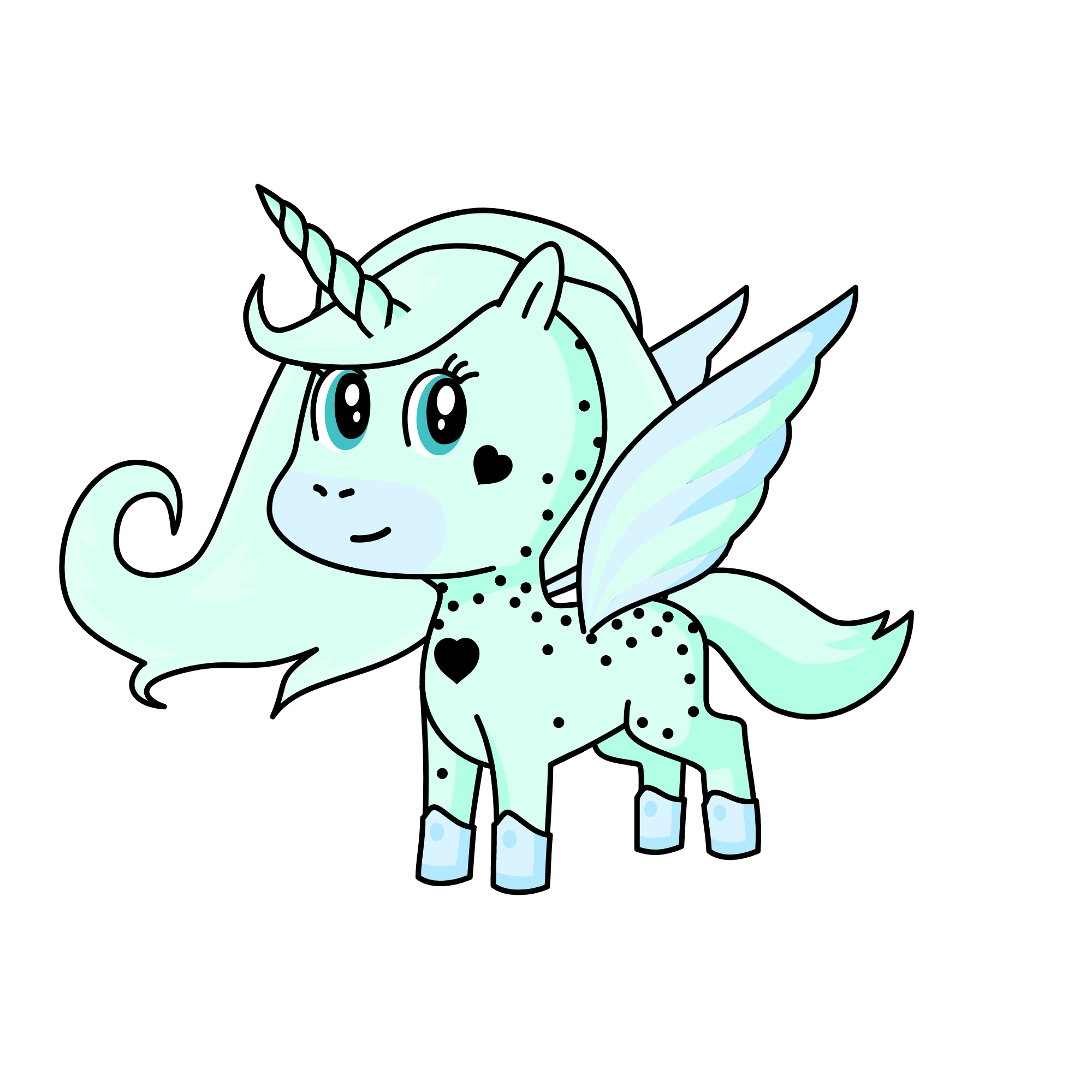 snowy , the unicorn