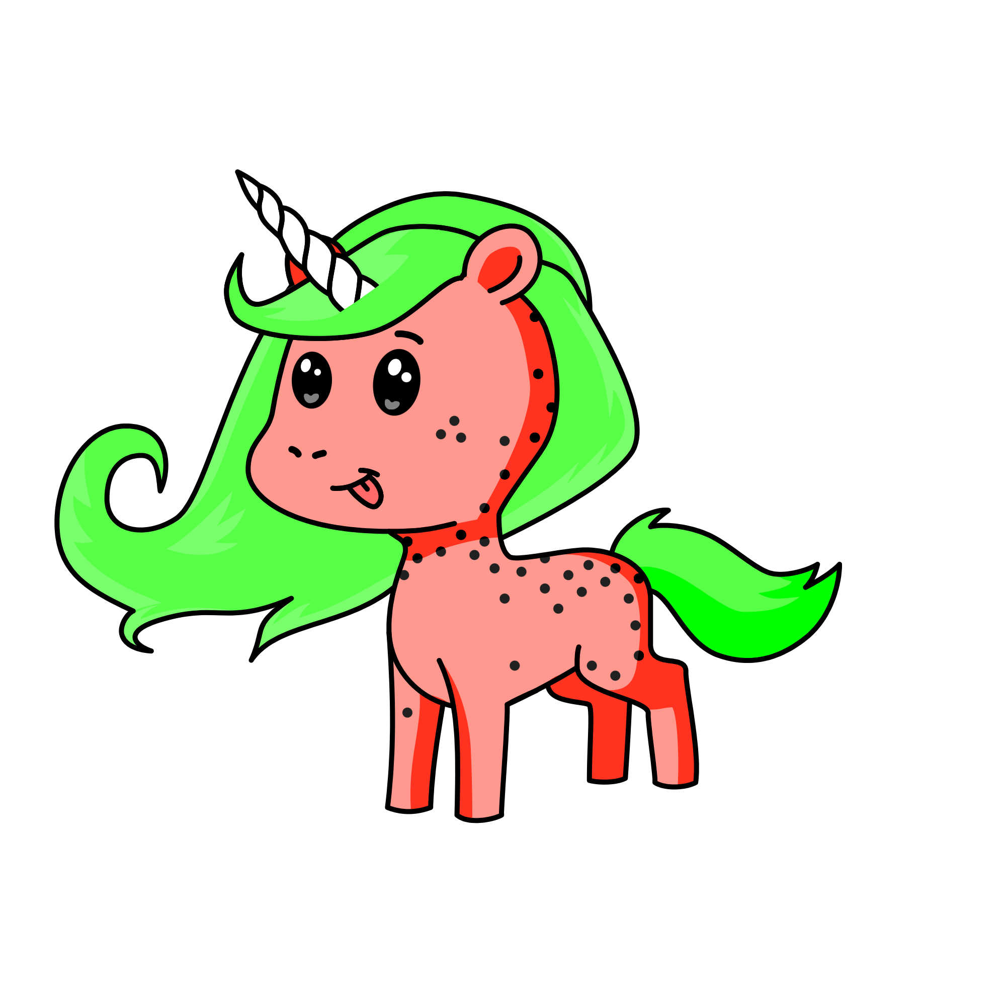 Strawberry, the unicorn