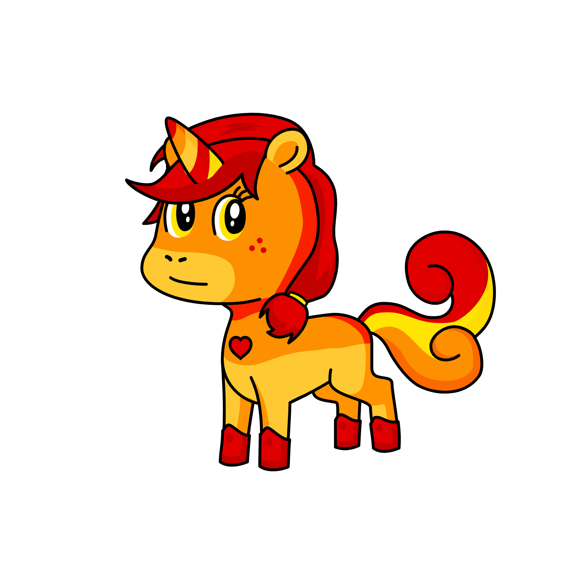 Sunset, the unicorn