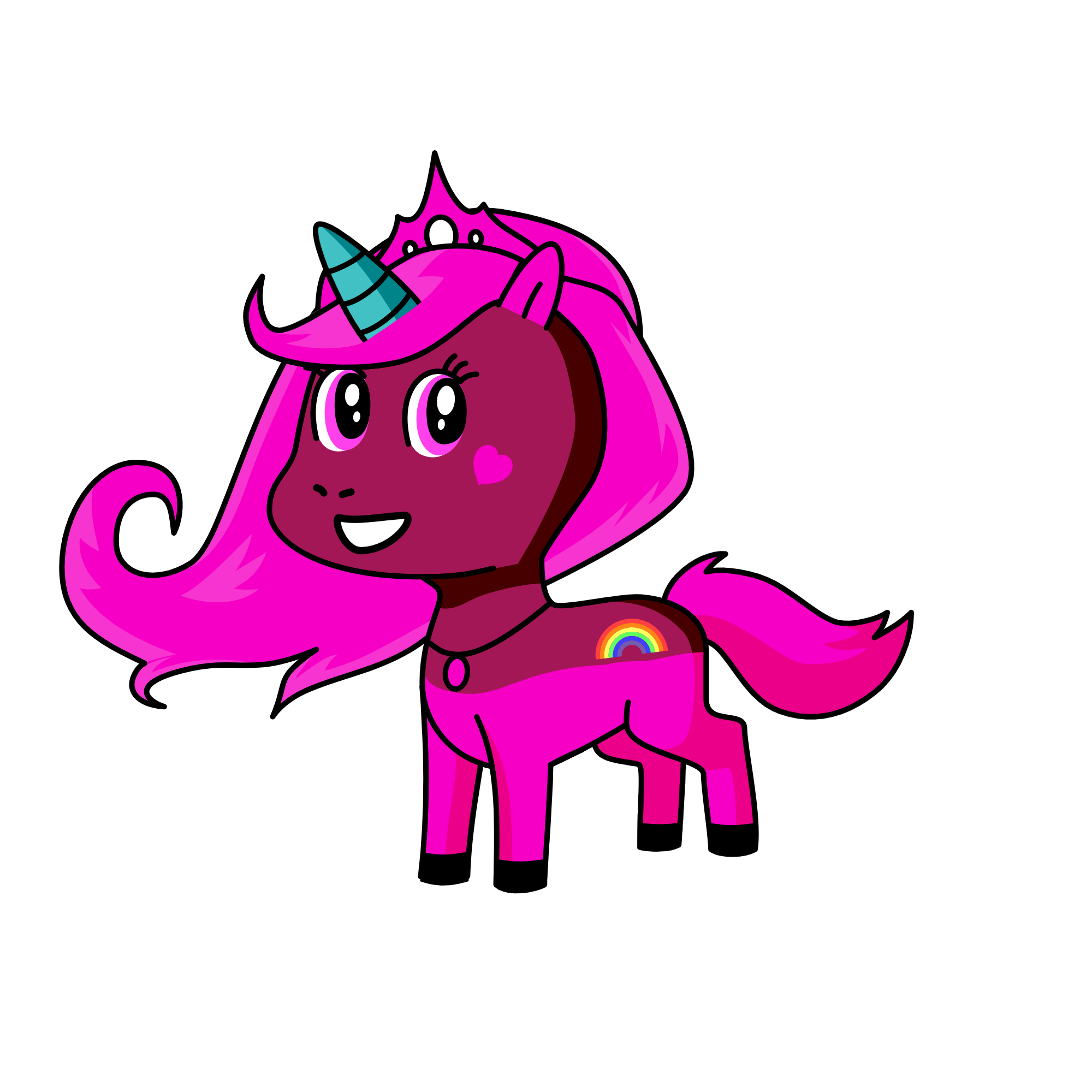 pink queen, the unicorn