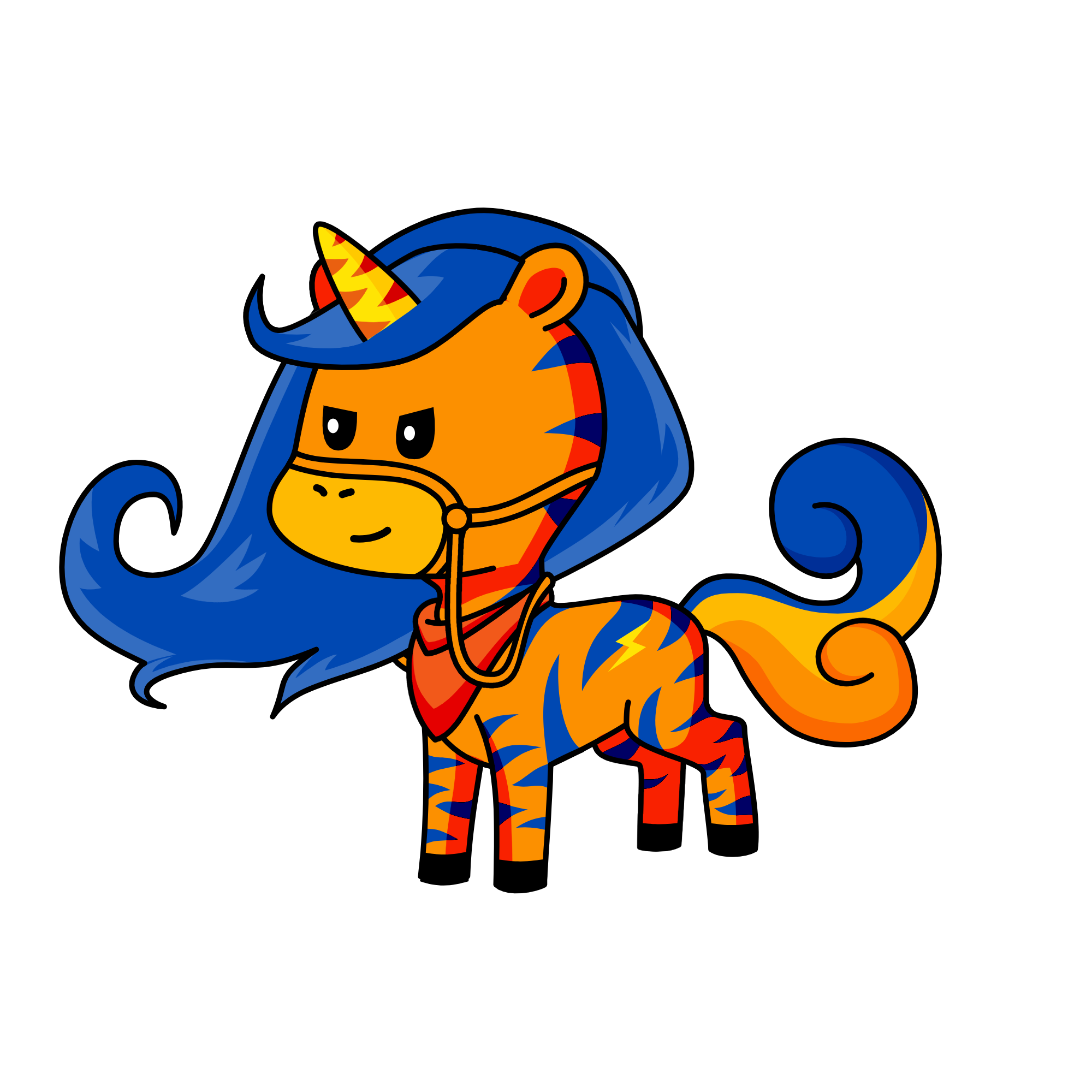 Fastened, the unicorn