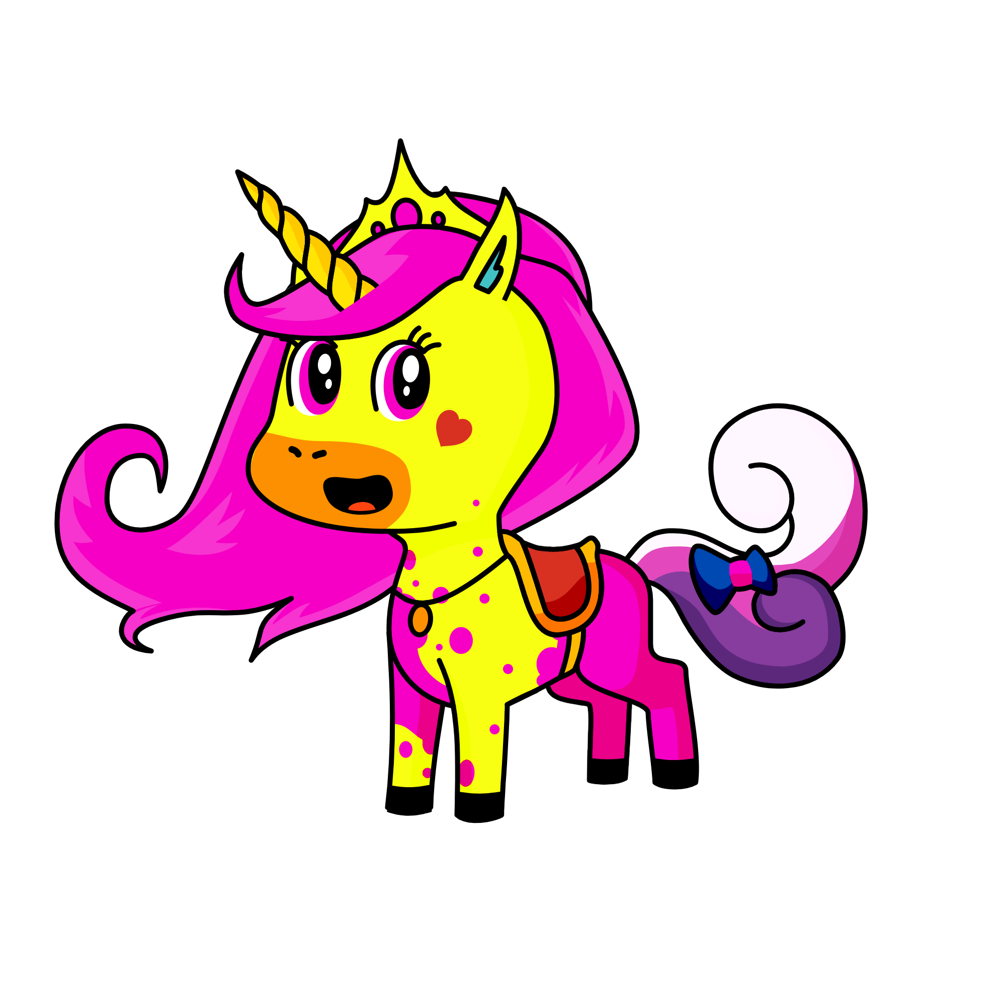 Princess Bubblegum, the unicorn