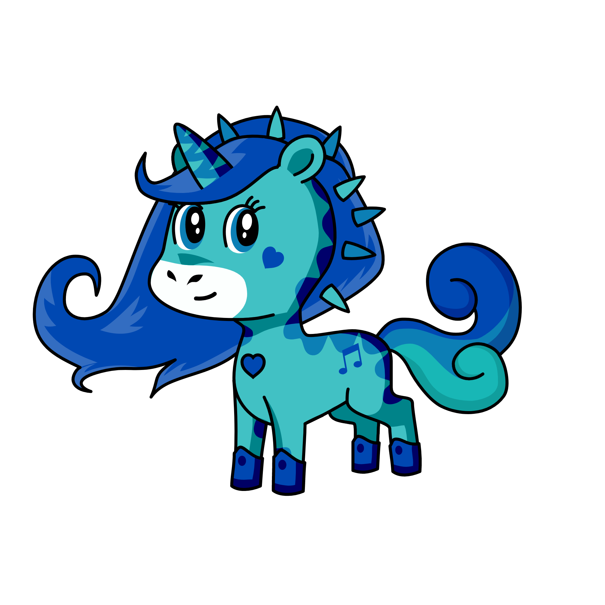 Bluessy, the unicorn