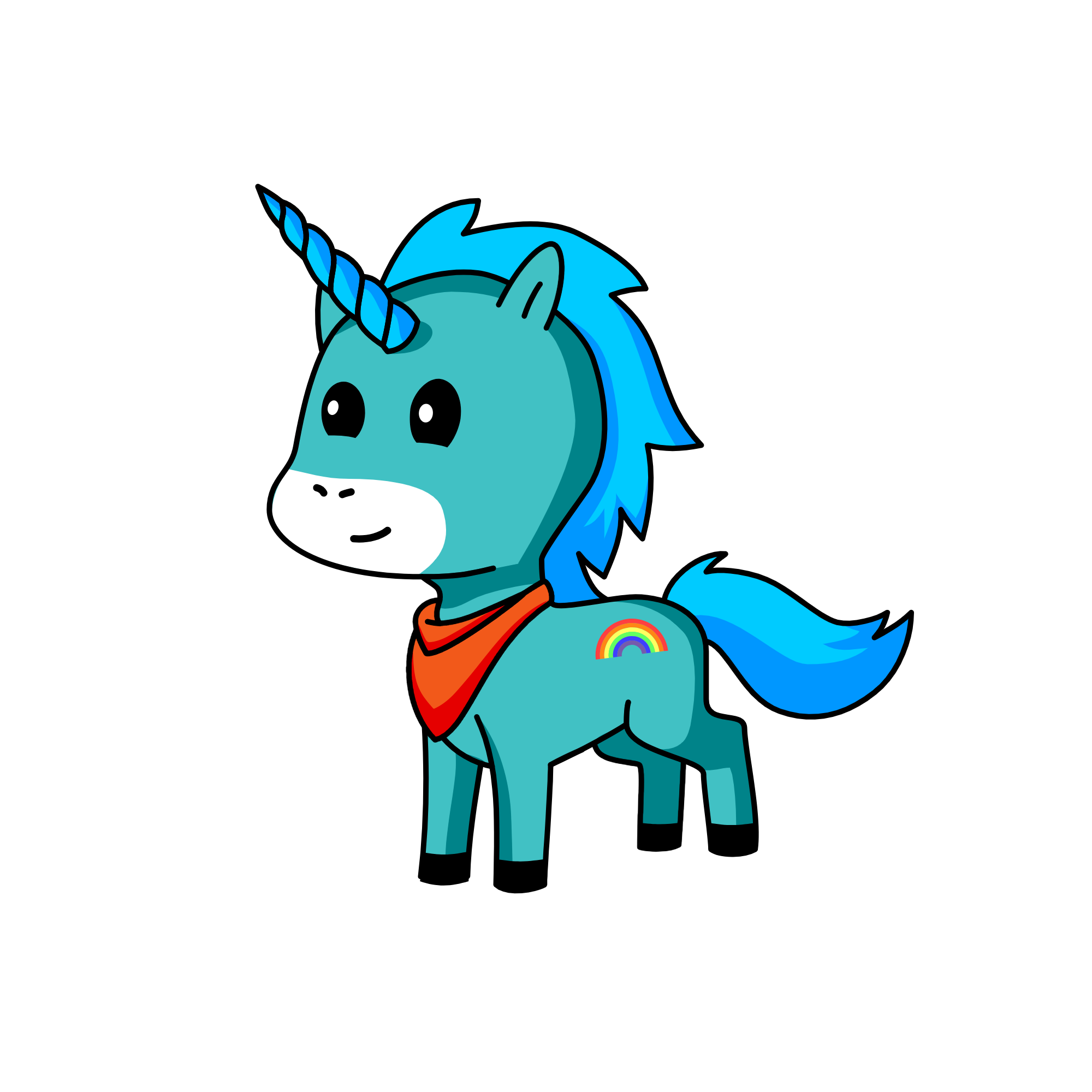 Rainbow Dash, the unicorn