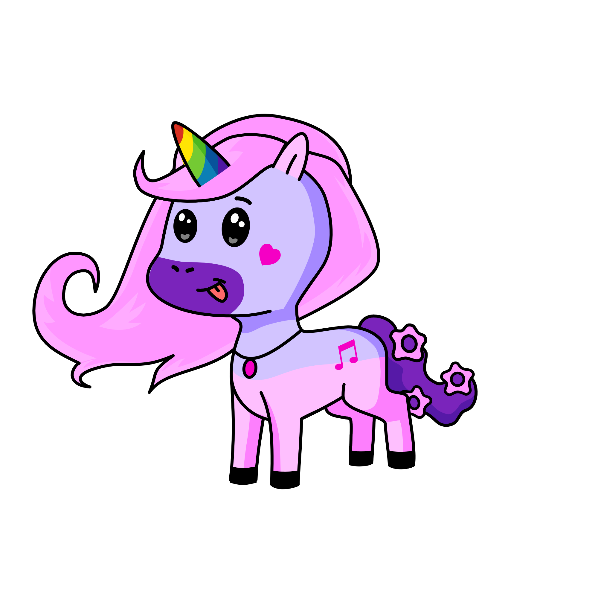 Rainbow, the unicorn