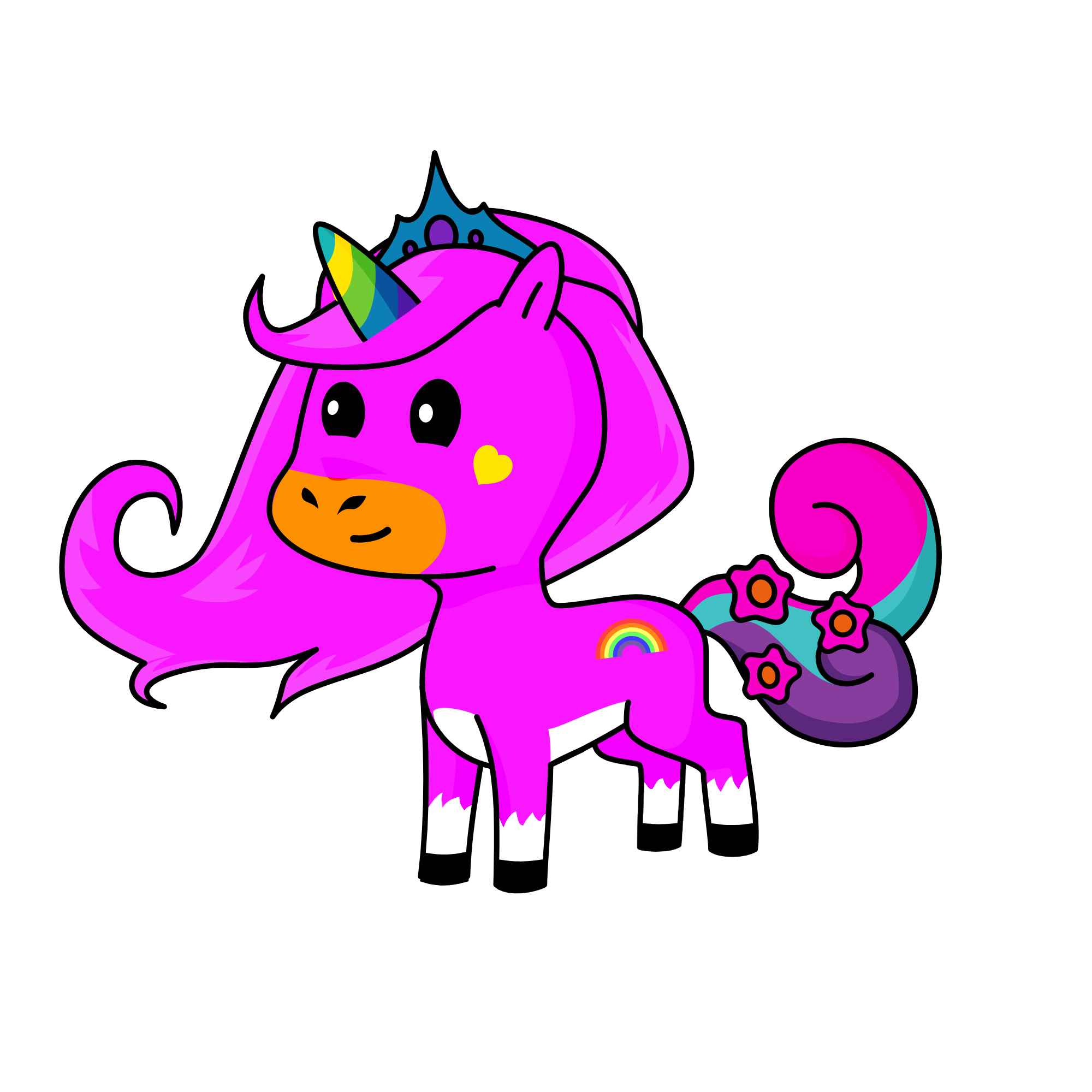 cute priceess, the unicorn