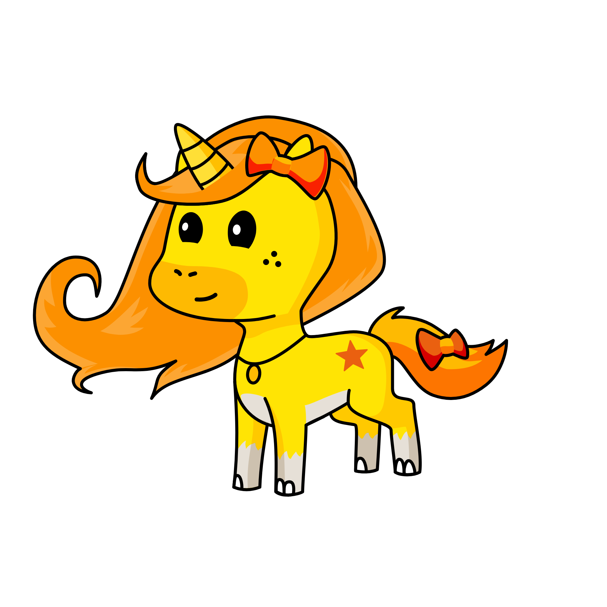 Orange Pear, the unicorn