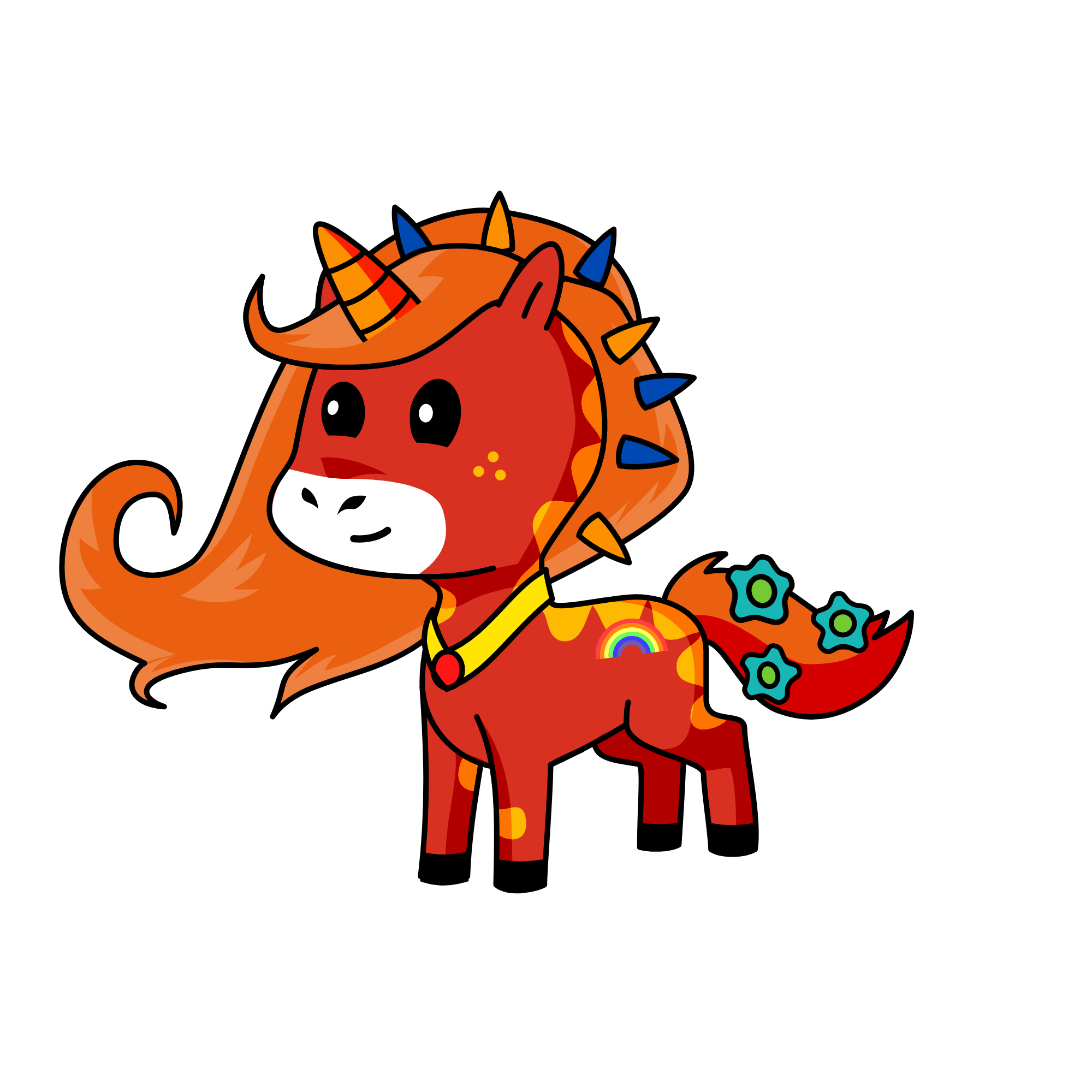 Redchar, the unicorn