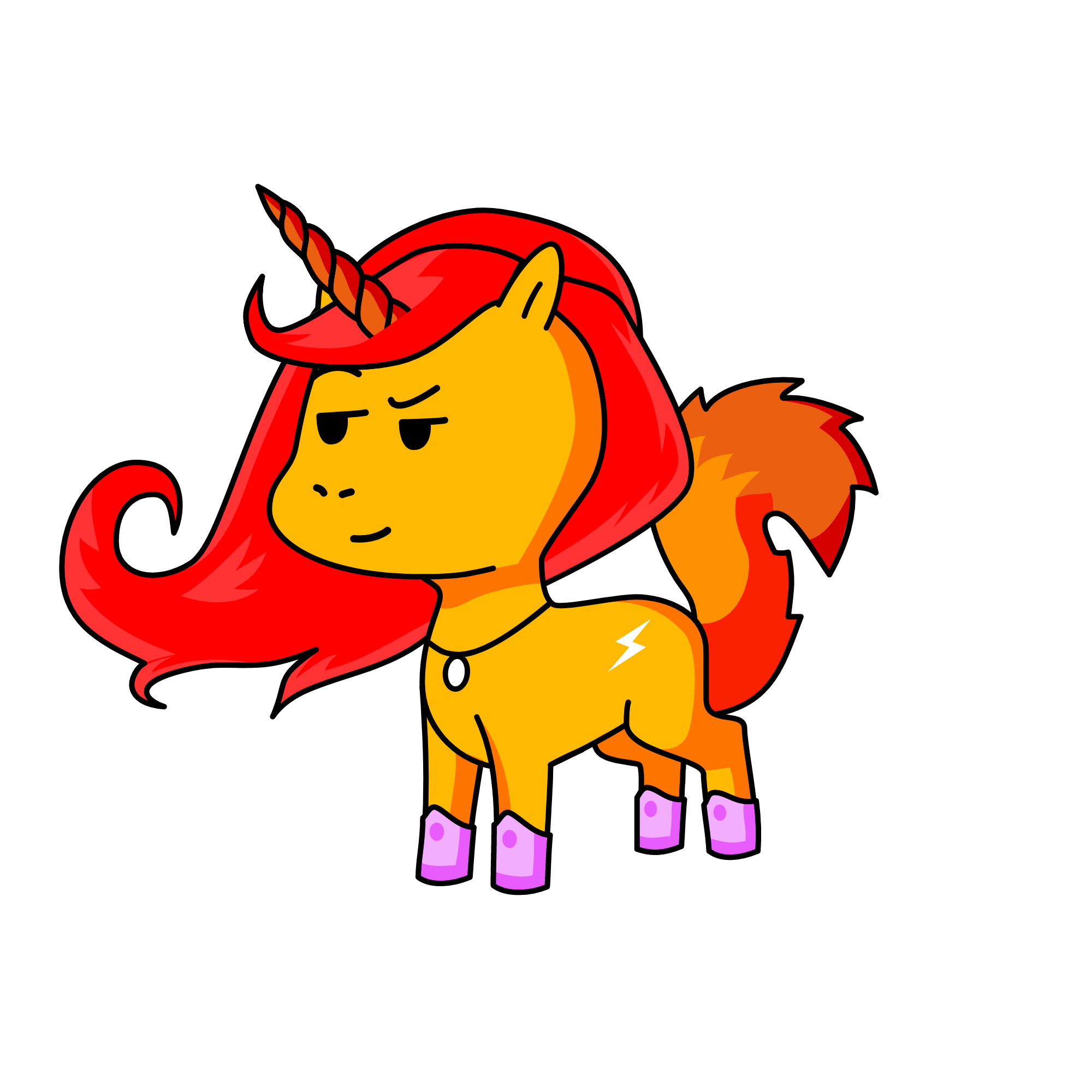 Moody, the unicorn