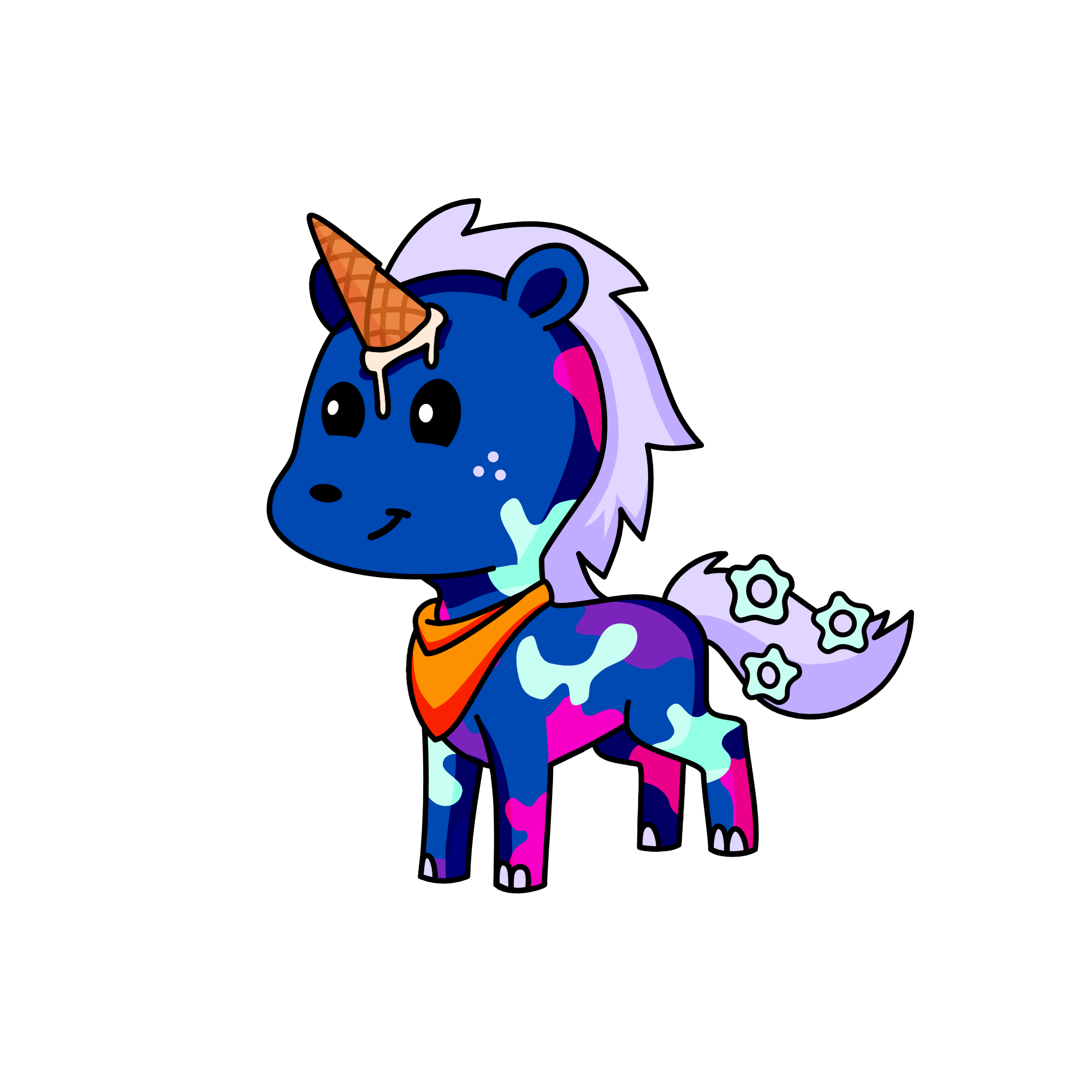 Splotches, the unicorn