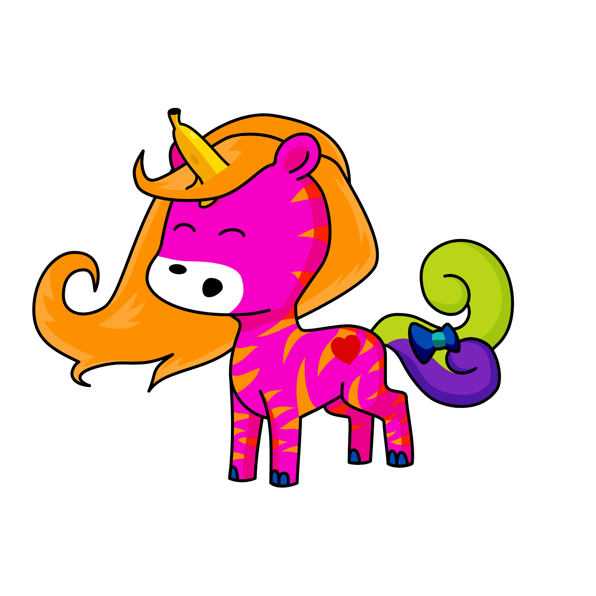 wolfie te pony, the unicorn