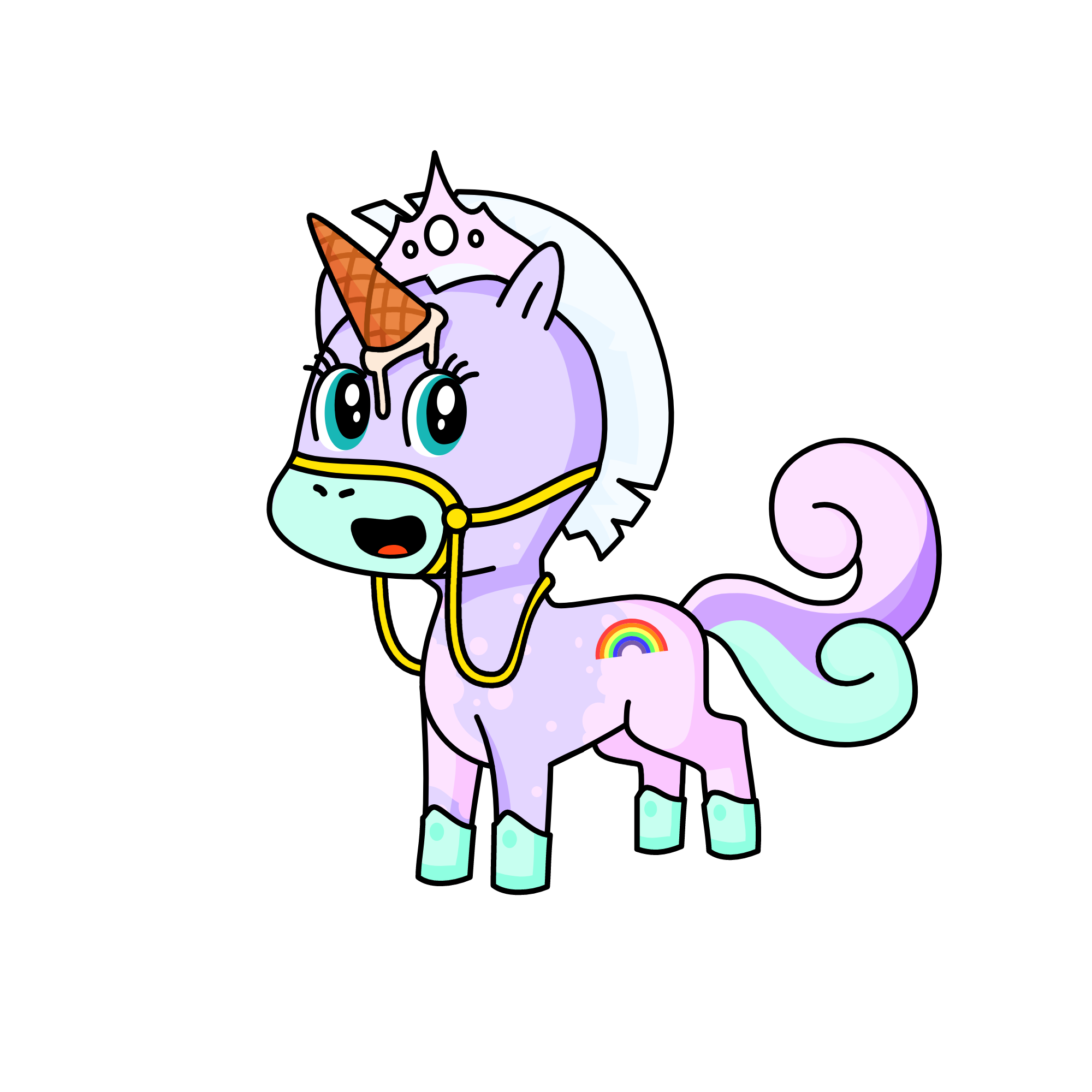melt-y-corn , the unicorn