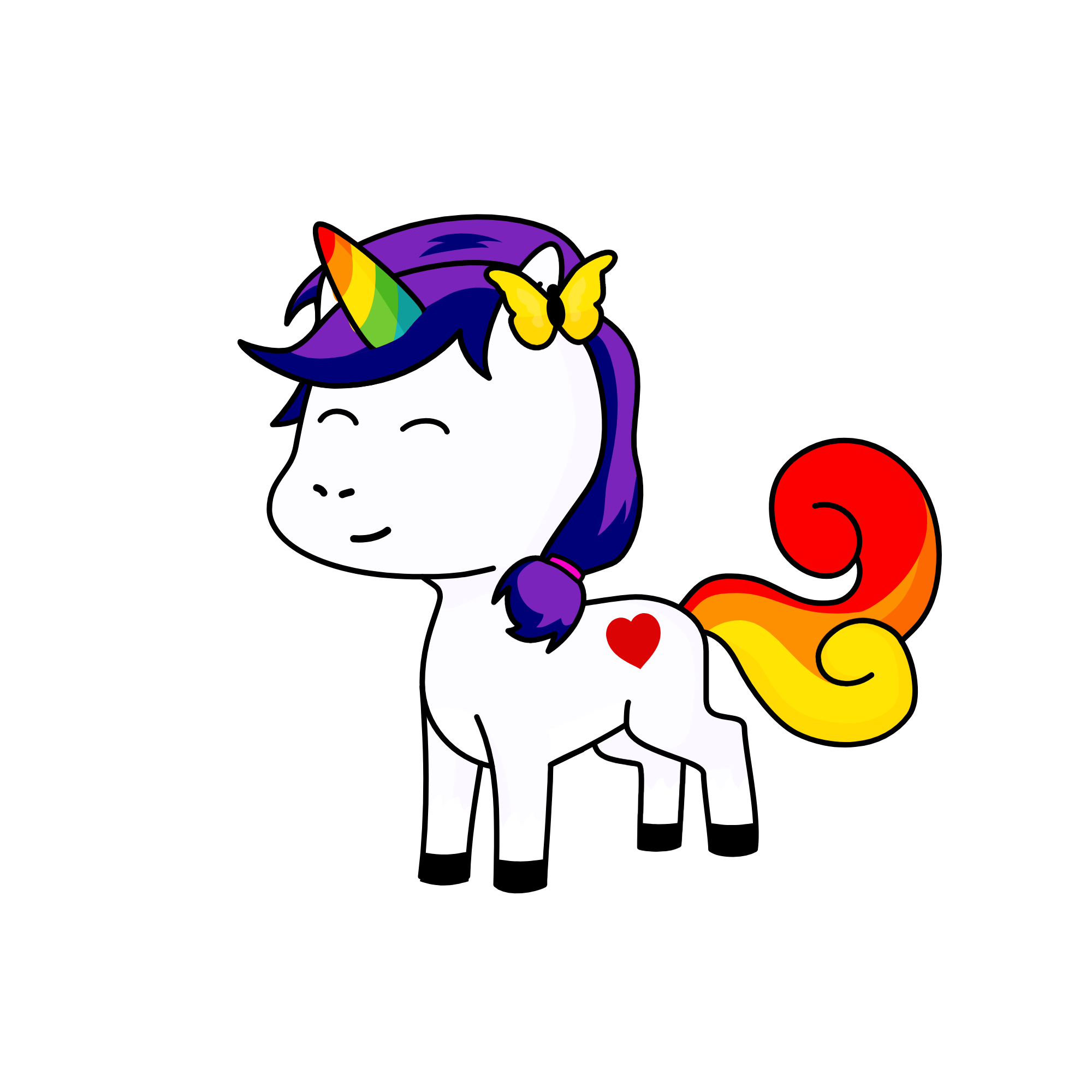 Rainbow, the unicorn