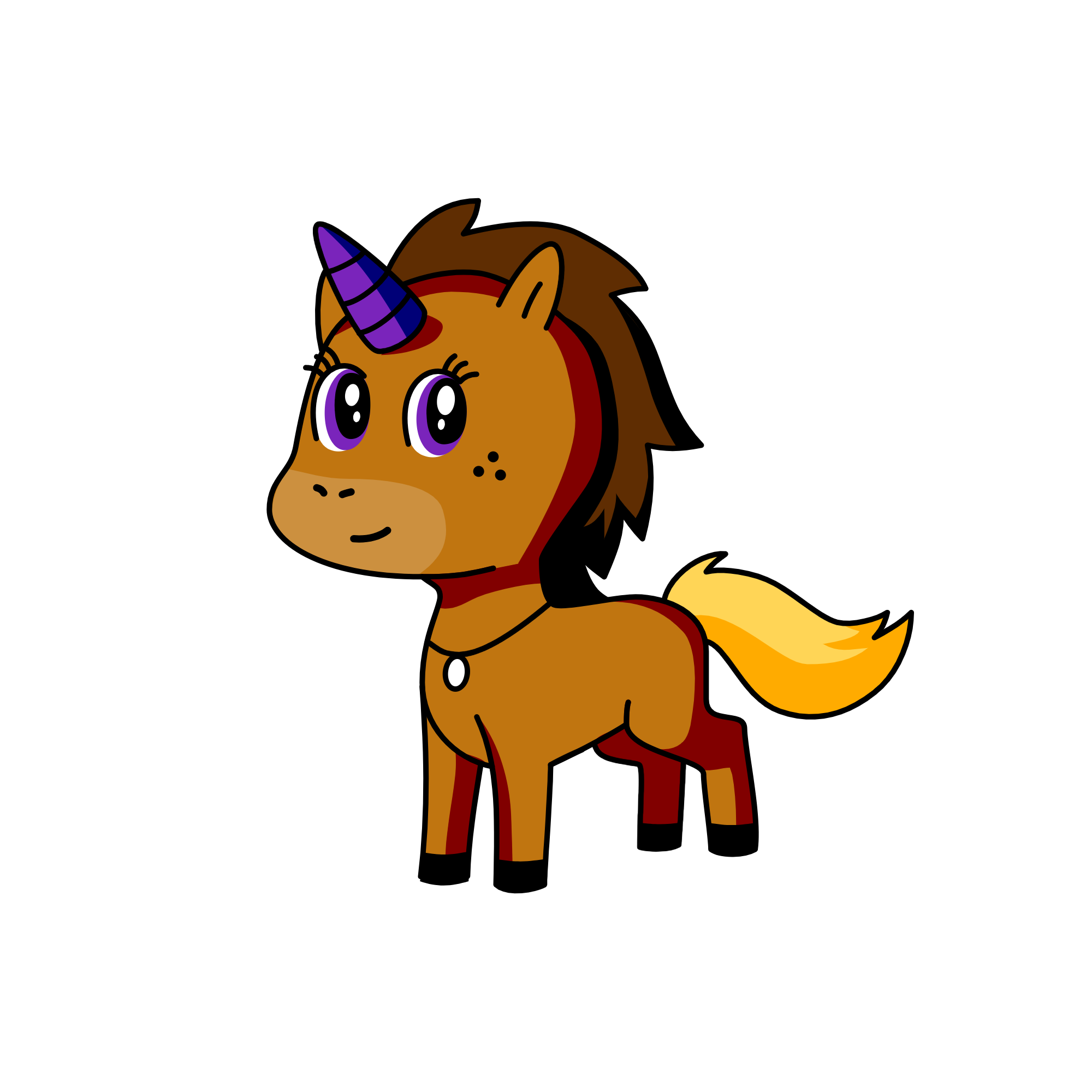Chocolate cupcake Browie, the unicorn