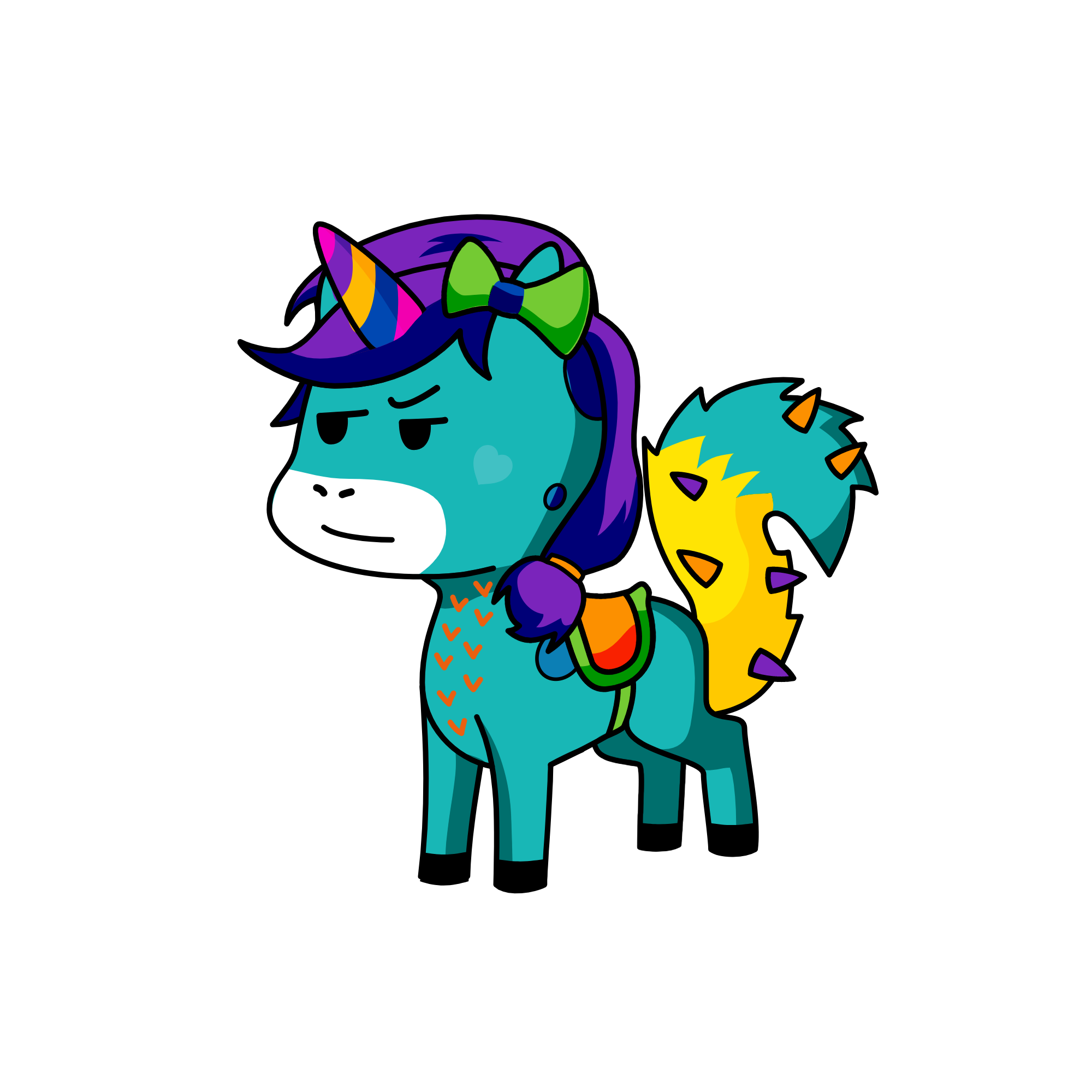 copy cat he is a chater box , the unicorn