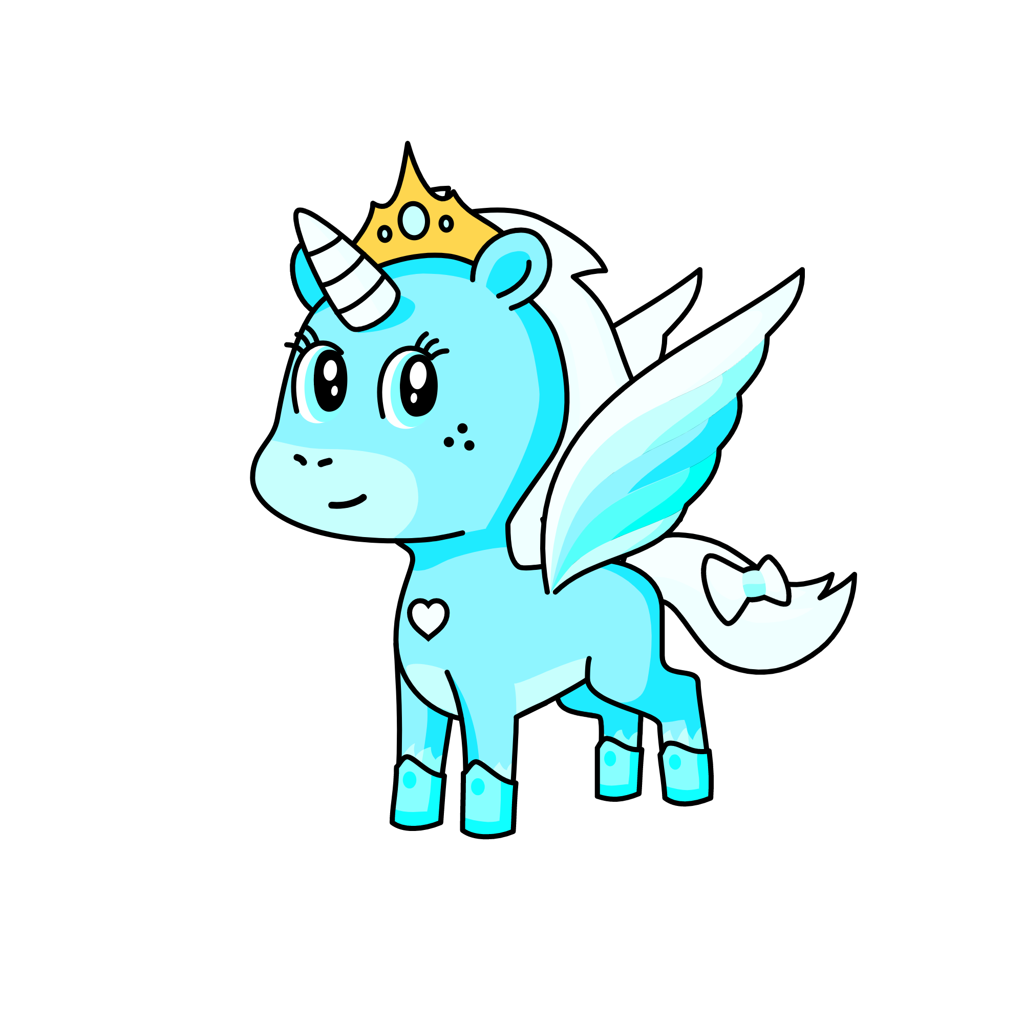 Princess Snowflake, the unicorn