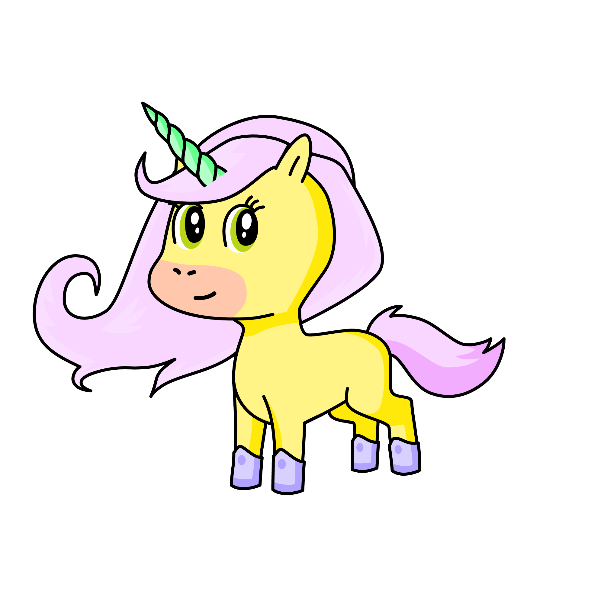 light color, the unicorn